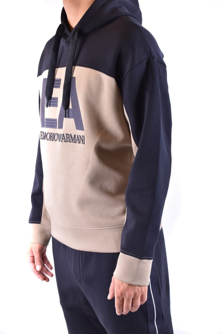 Two-Tone Sweatshirt With Embroidered Logo