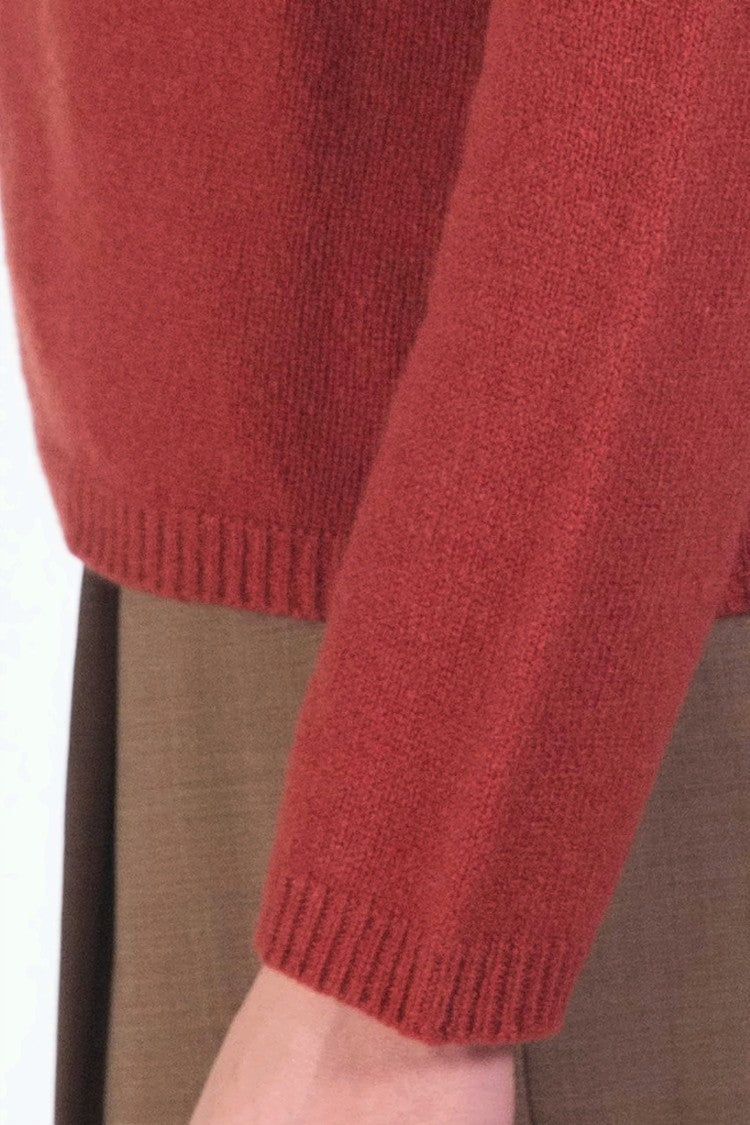 Classic Round Neck Cashmere Blend Sweater