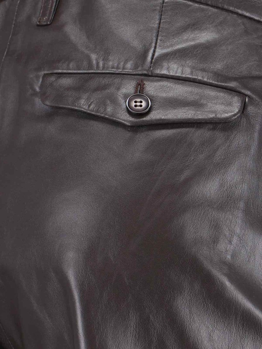 Tailored Brown Trousers With Straight Cut