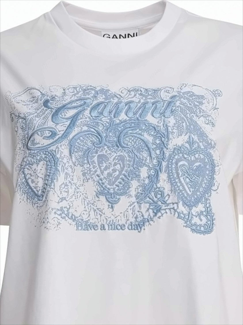 Relaxed Fit Short-Sleeved T-Shirt With Ornate Graphic Design