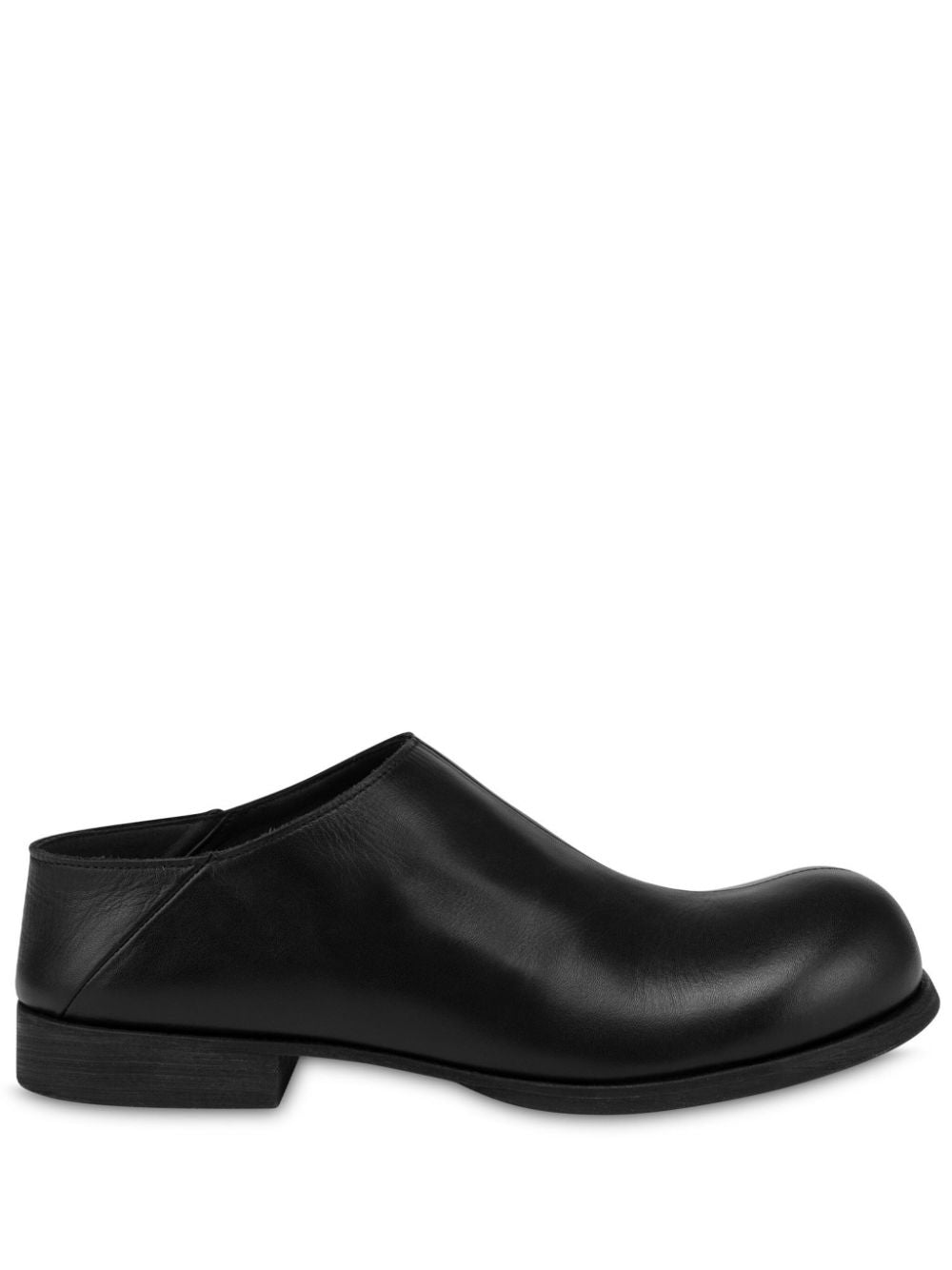 Folding Heel Black Flat Shoes