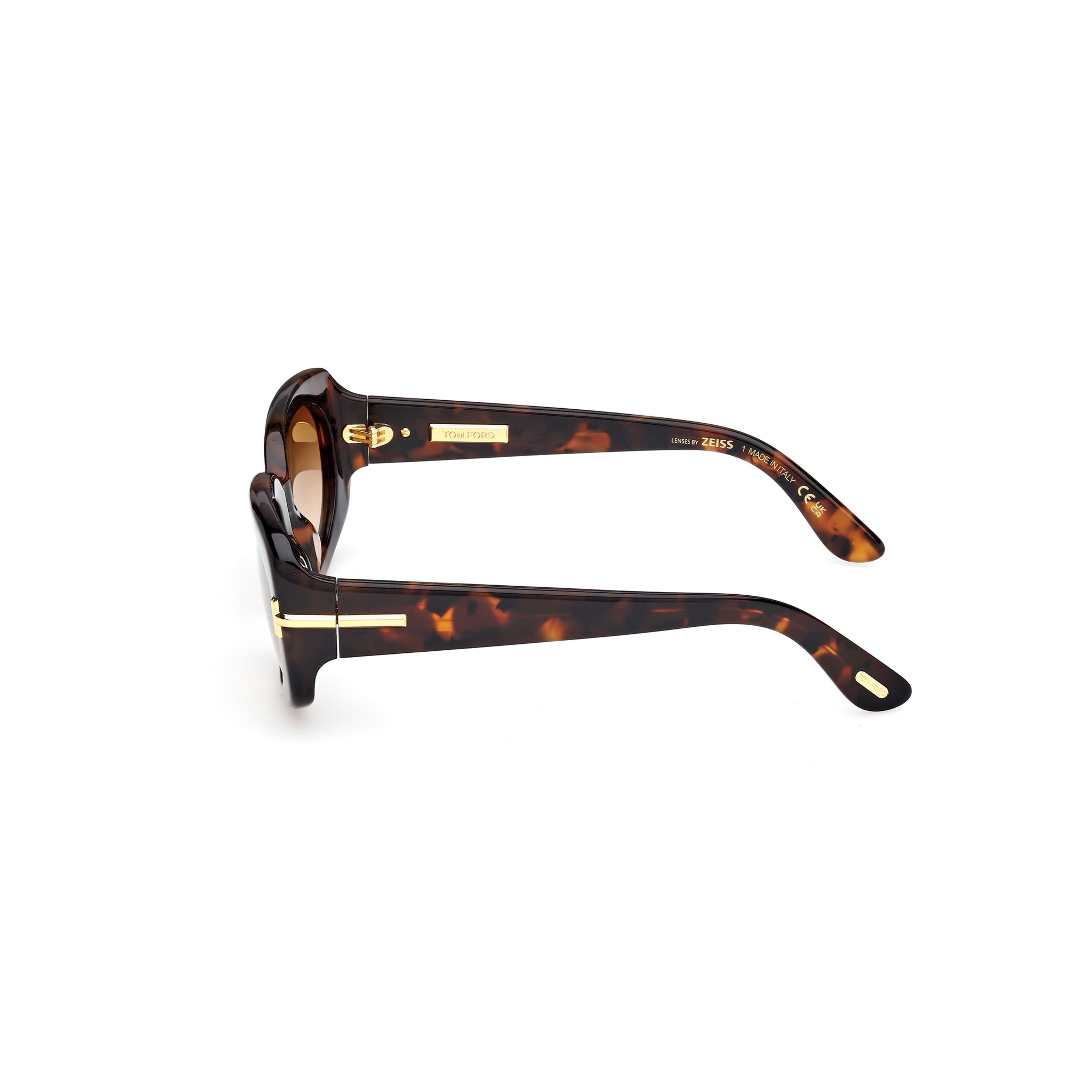 Ft1253 Bold Rectangular Tortoiseshell Sunglasses