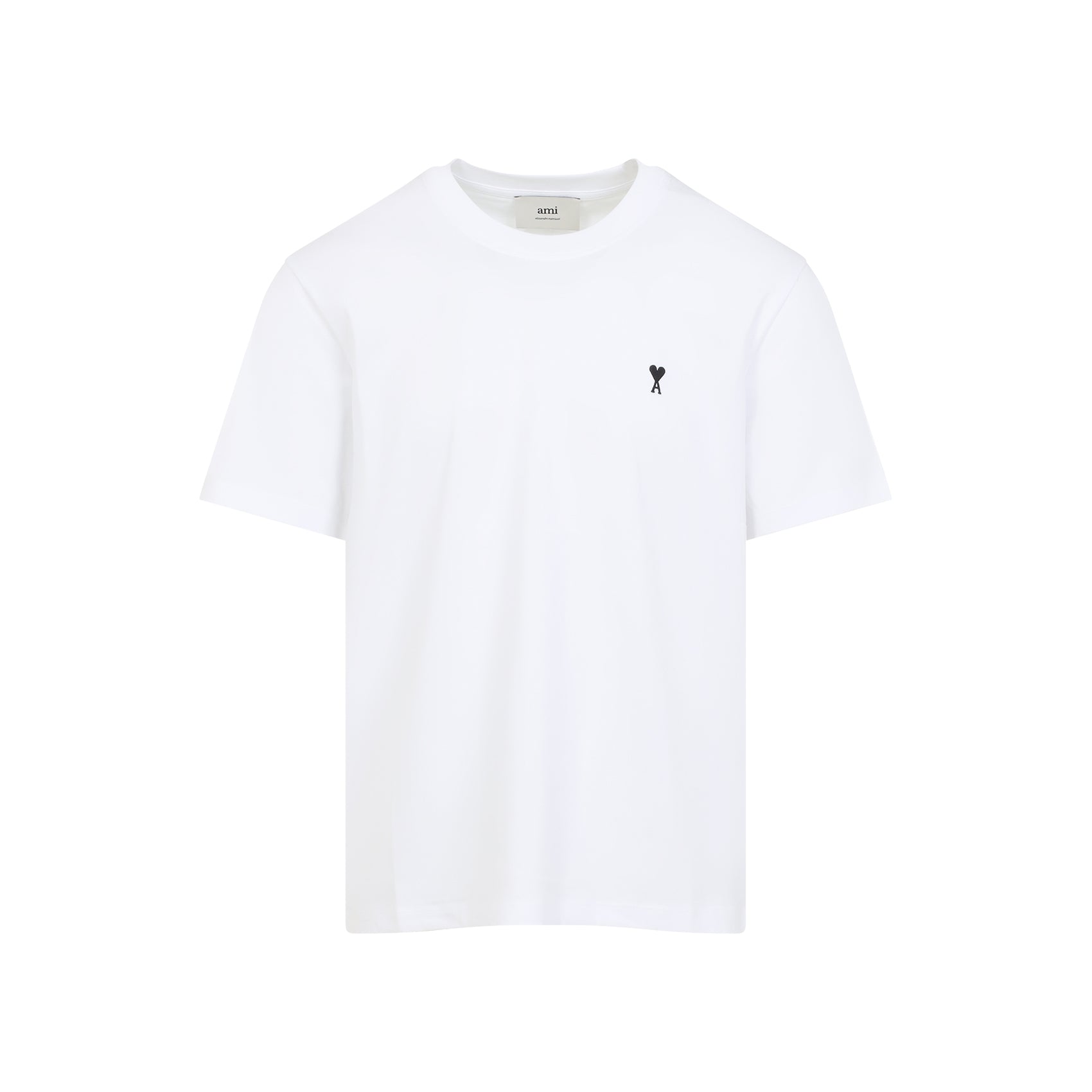 Classic Fit White Cotton T-Shirt with Subdued Logo