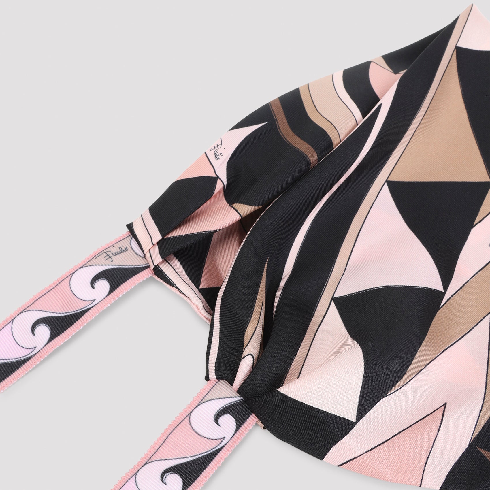 Geometric Silk Hat with Artistic Ties