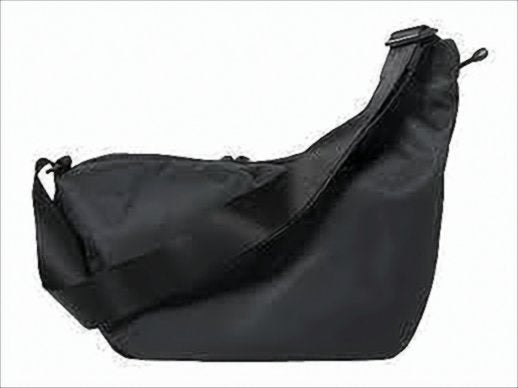 Smooth Polyamide Black Belt Bag With Zippered Pocket