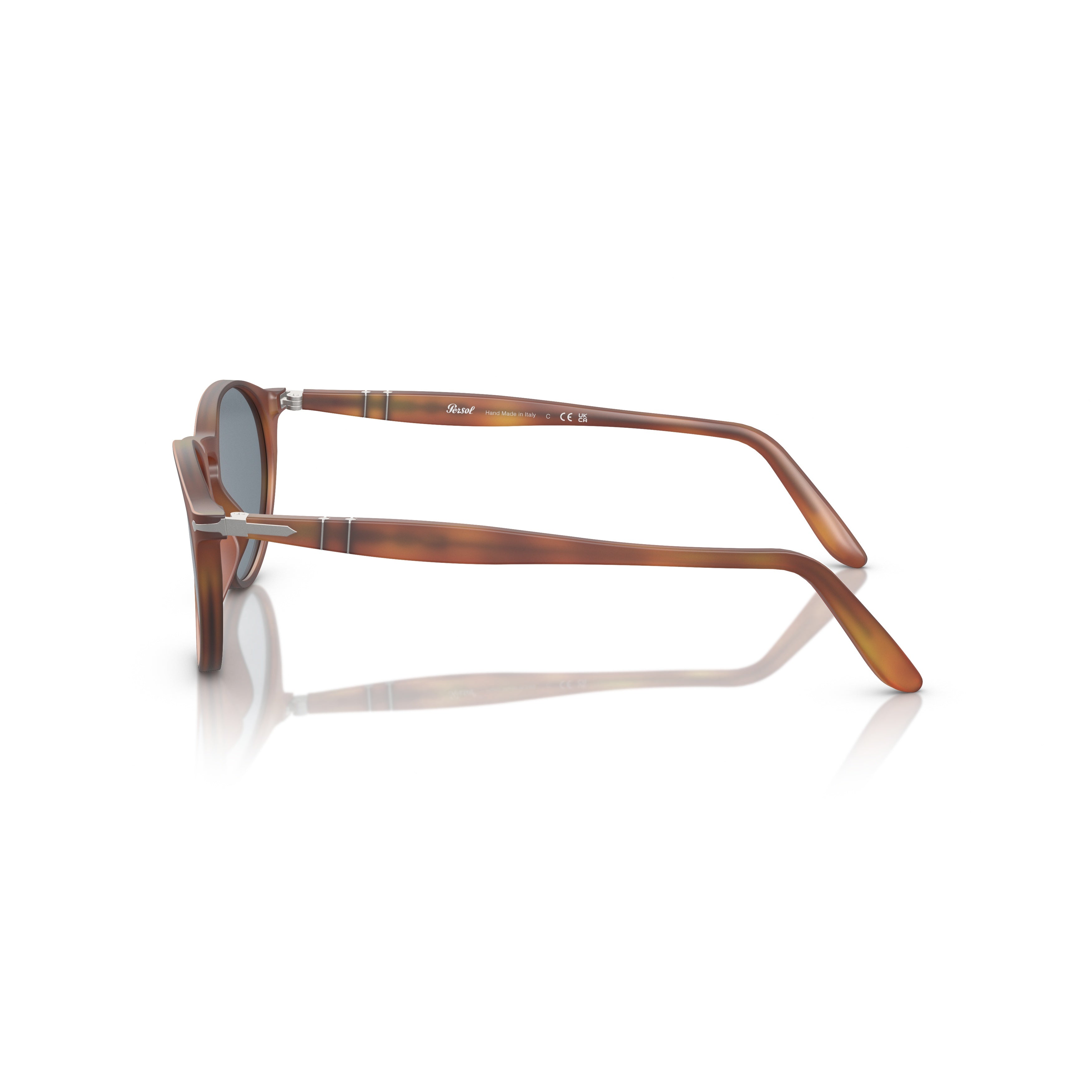 0po3092sm Rounded Acetate Sunglasses with Tortoiseshell Pattern