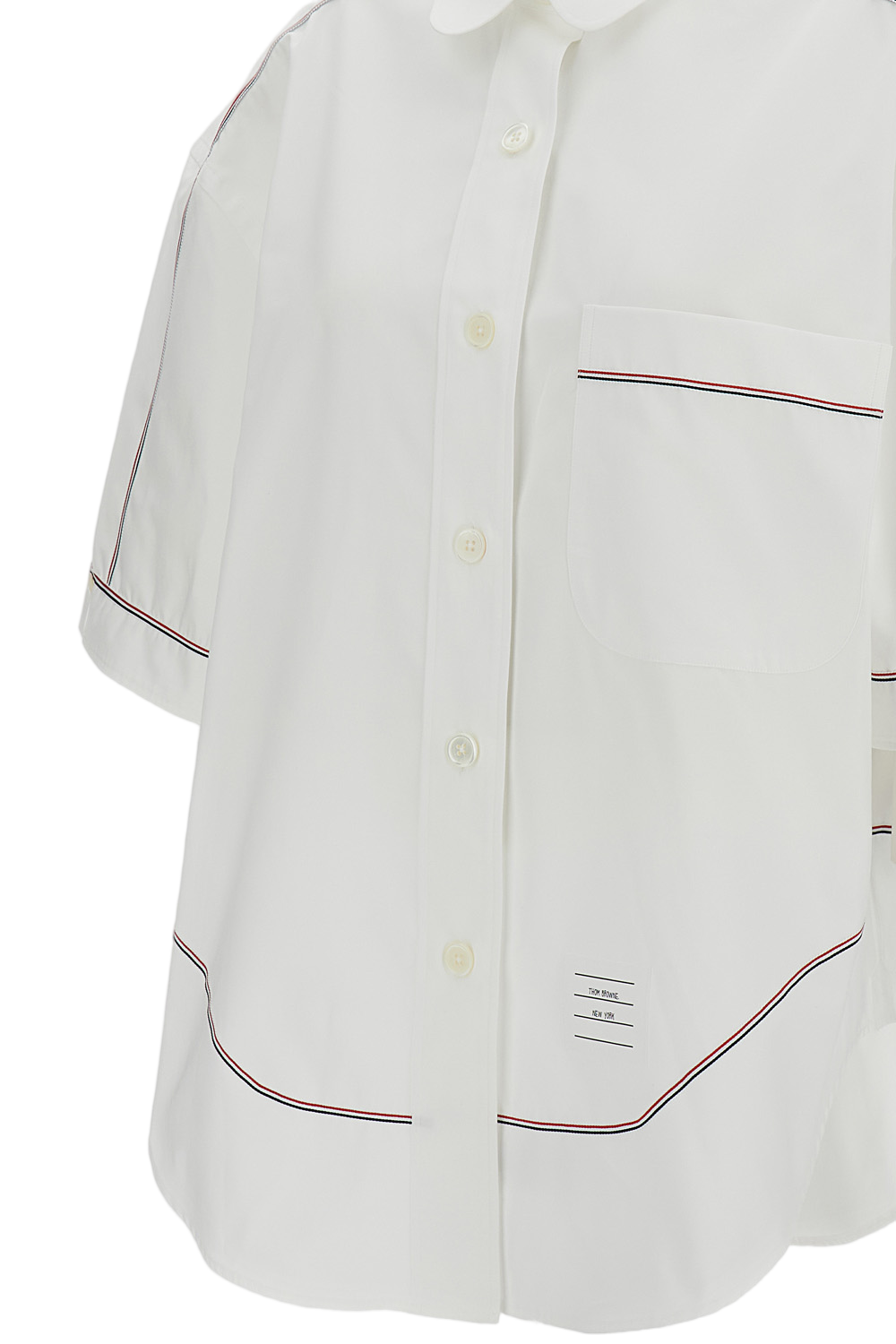 Supersized Short Sleeve Round Collar Shirt