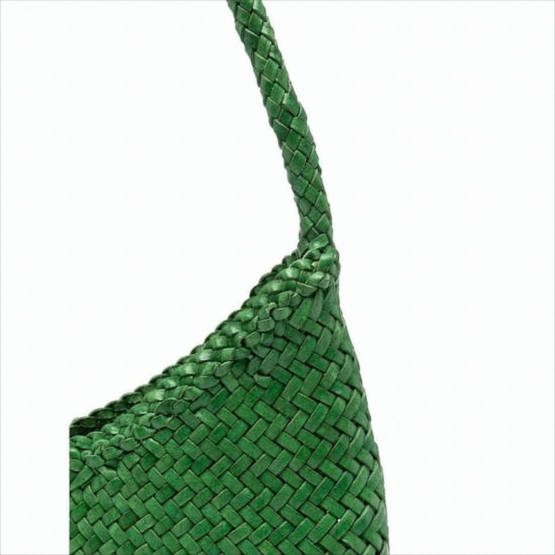 Mini Handbag with Woven Buffalo Leather