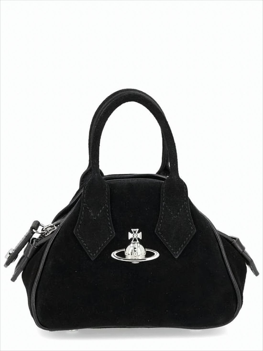 Structured Black Calf Leather Crossbody Bag