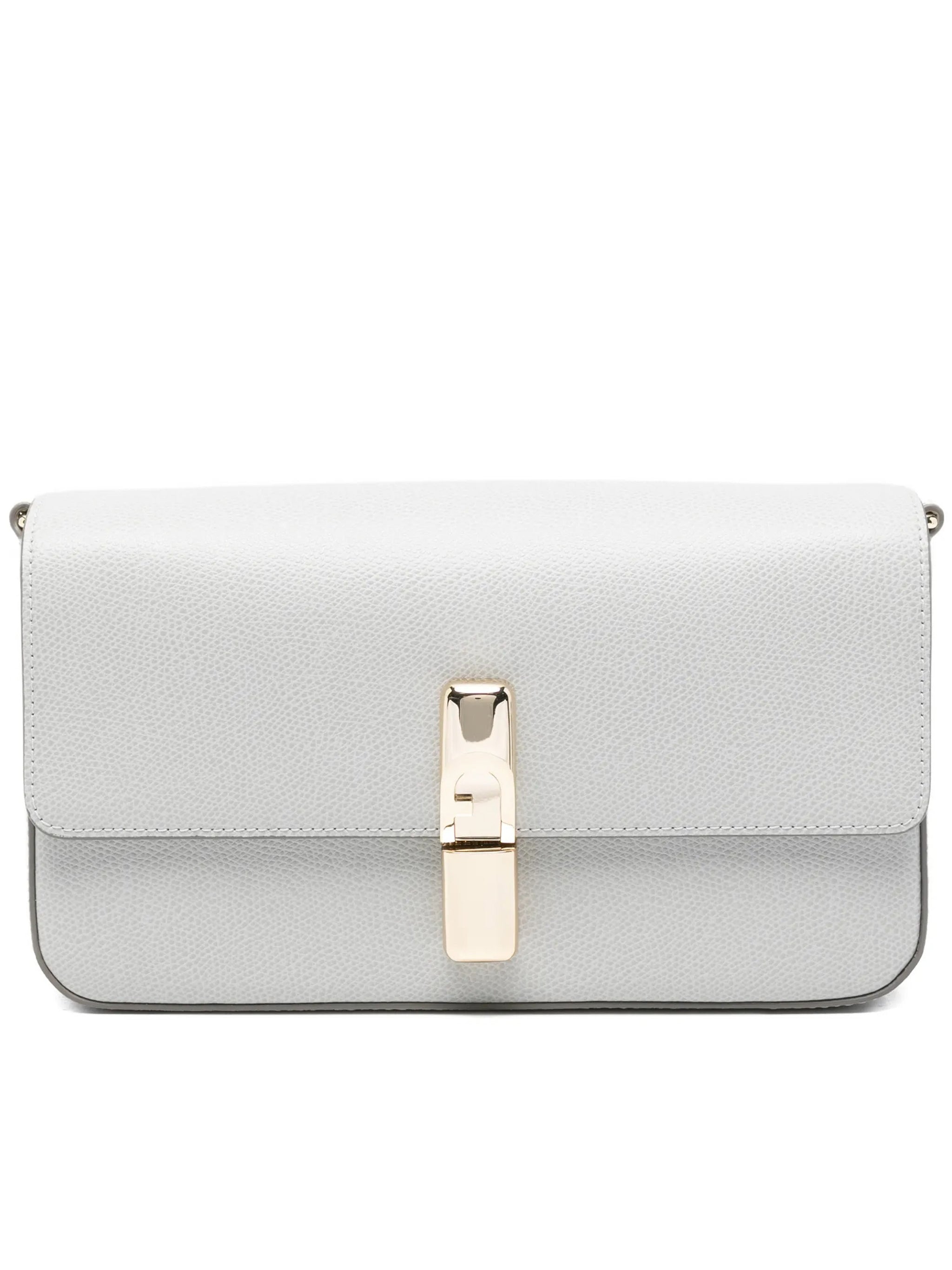 Iride S Textured Leather Gold Clasp Clutch