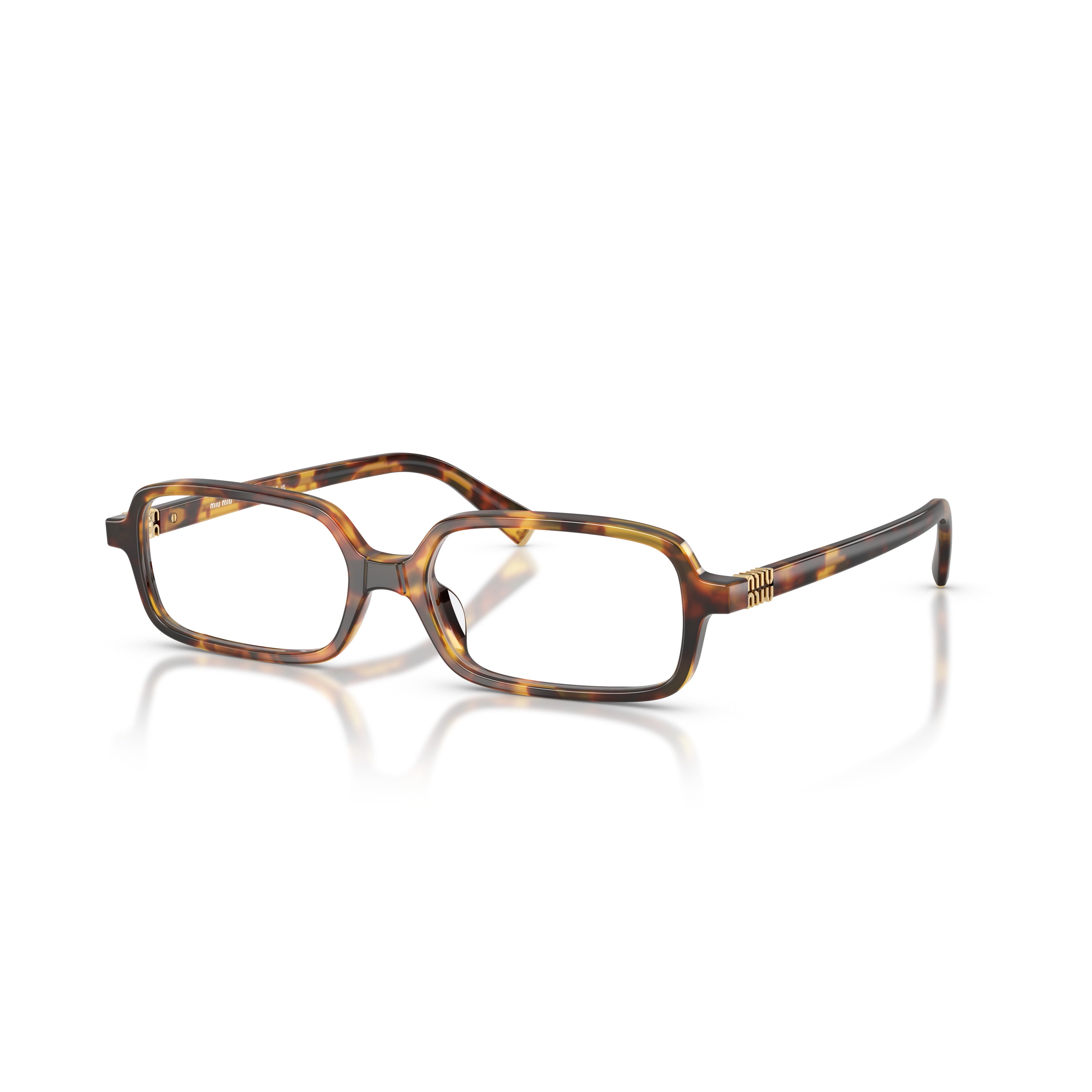 0mu 01yv Rectangular Tortoiseshell Acetate Eyeglasses