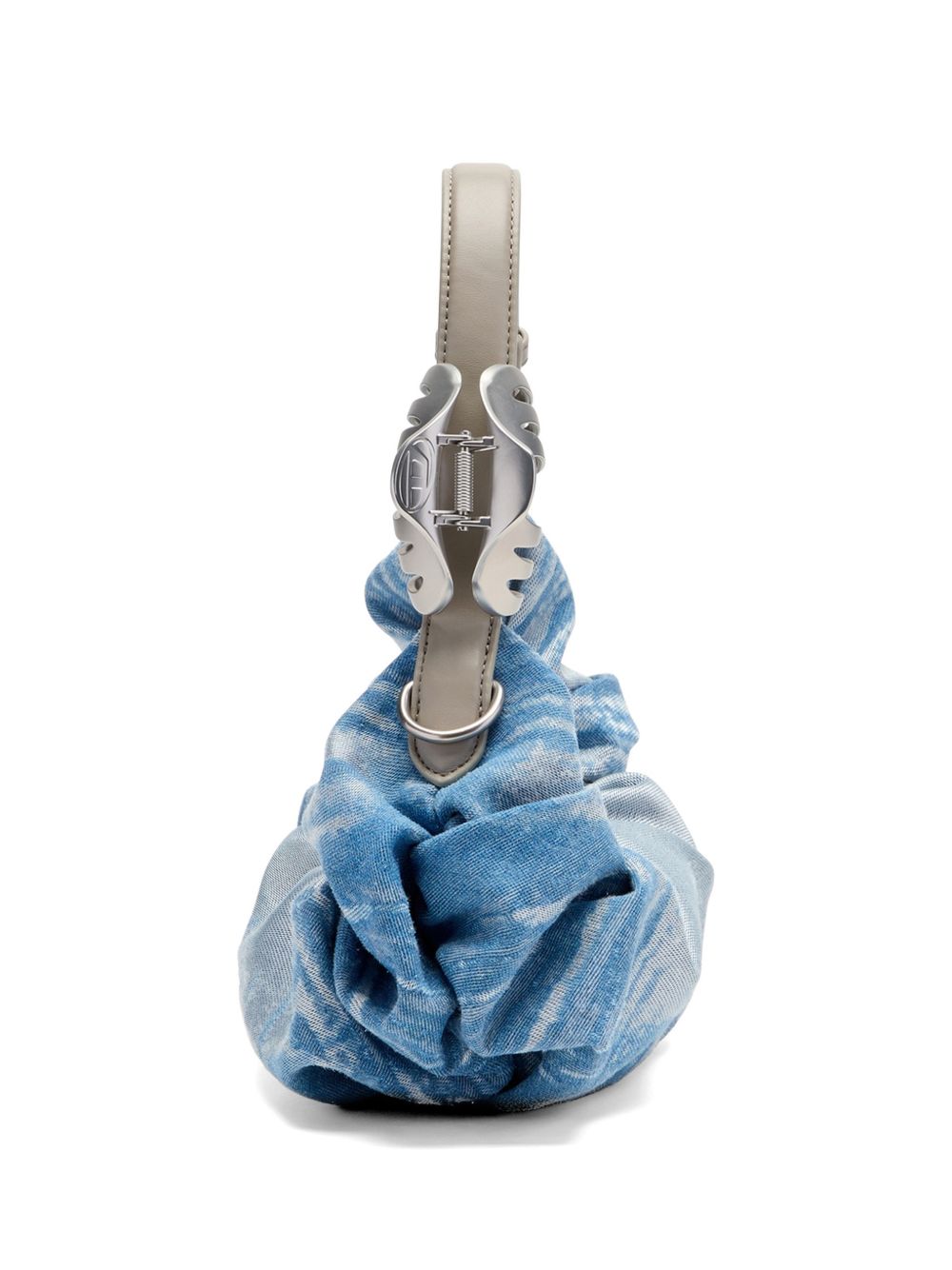 Ruched Silk And Nylon Bag