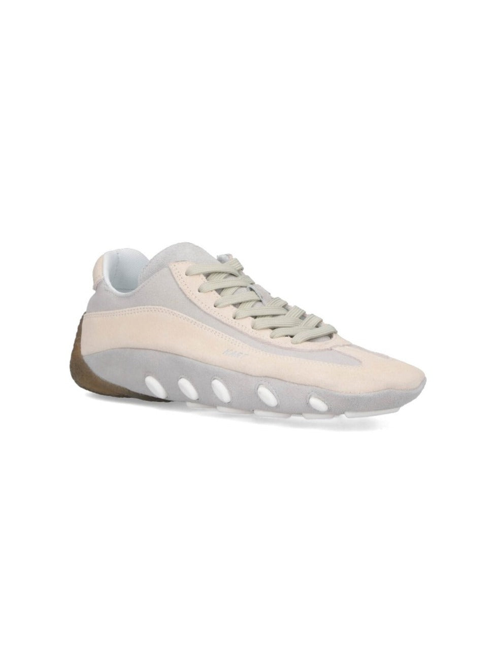 Grey Sneakers With Suede-Like Upper
