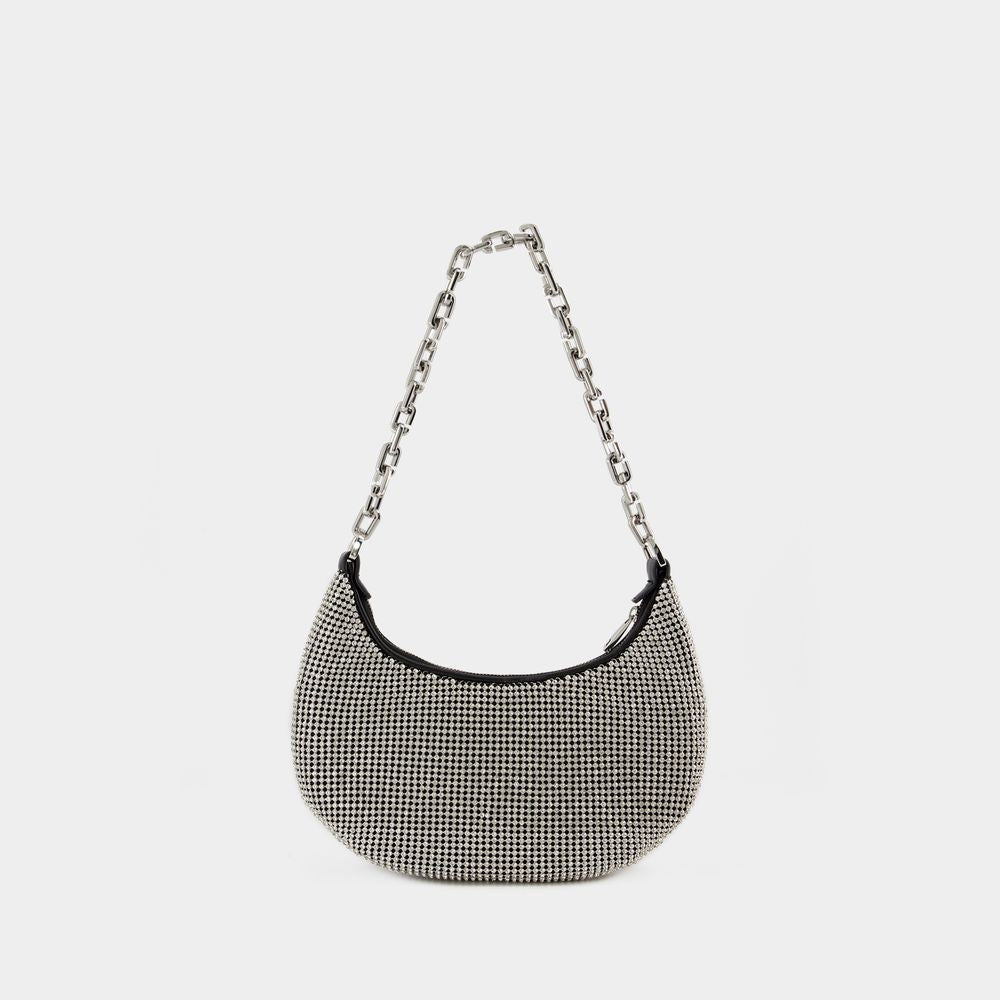 The Small Curve Shoulder Bag - Mesh - Silver