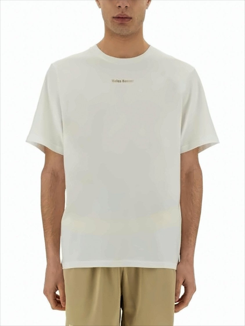 White Relaxed-Fit T-Shirt with Subtle Logo