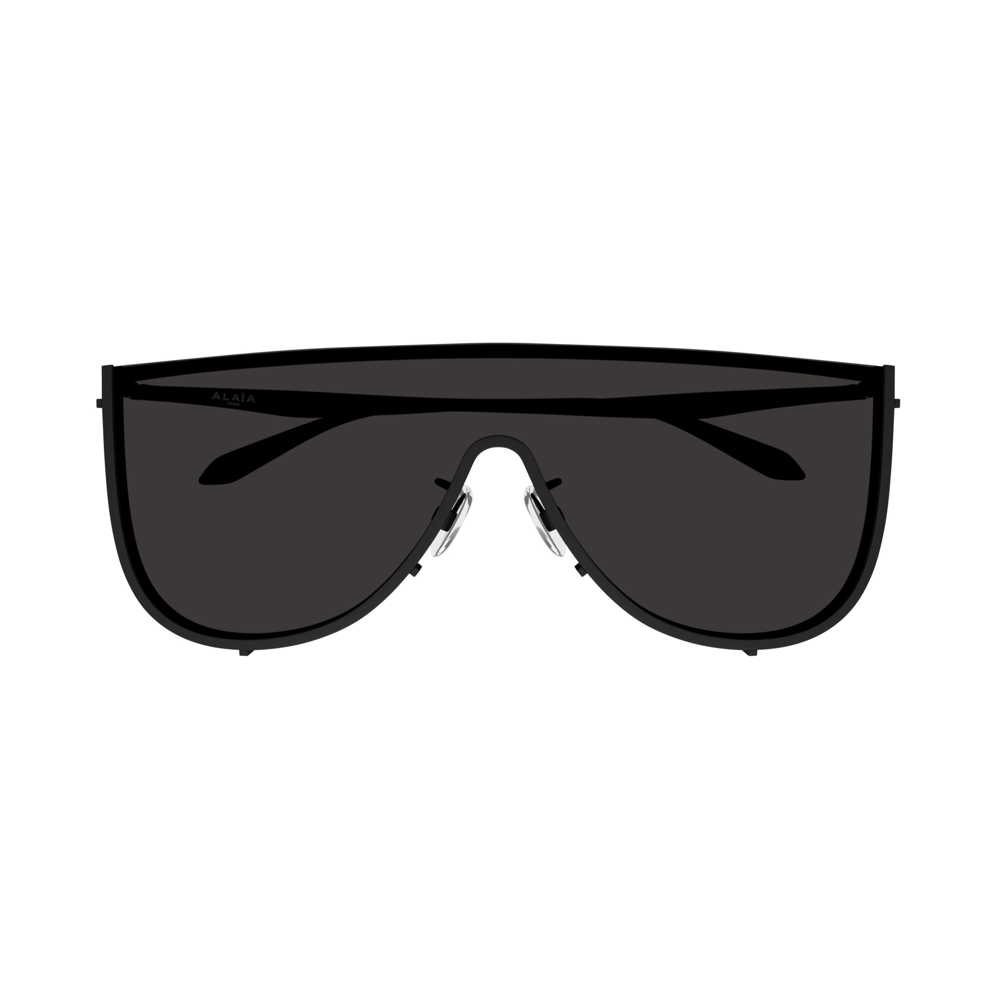 Oversized Shield Sunglasses with Black Metal Frame