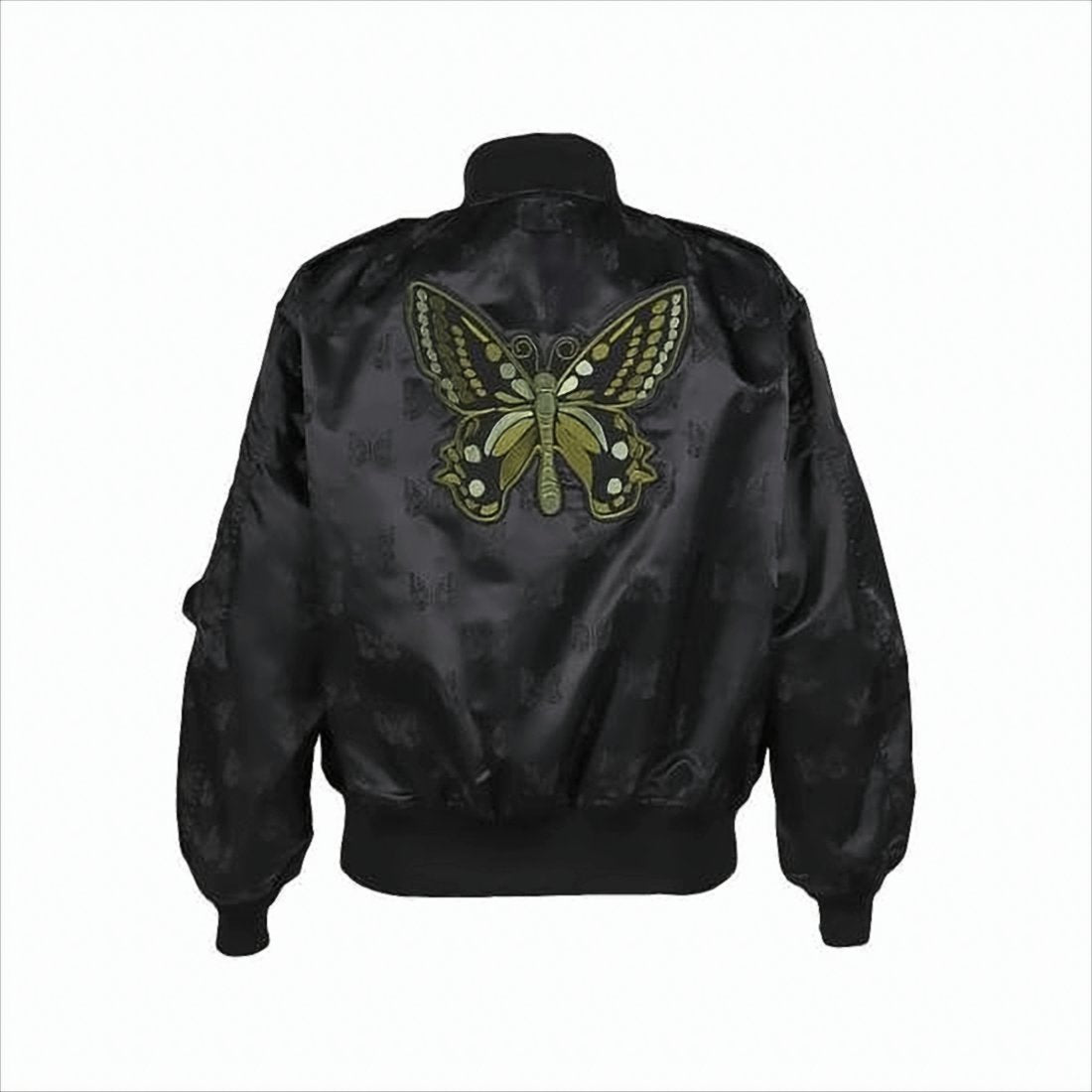 Nylon Bomber Jacket with Detailed Embroidery