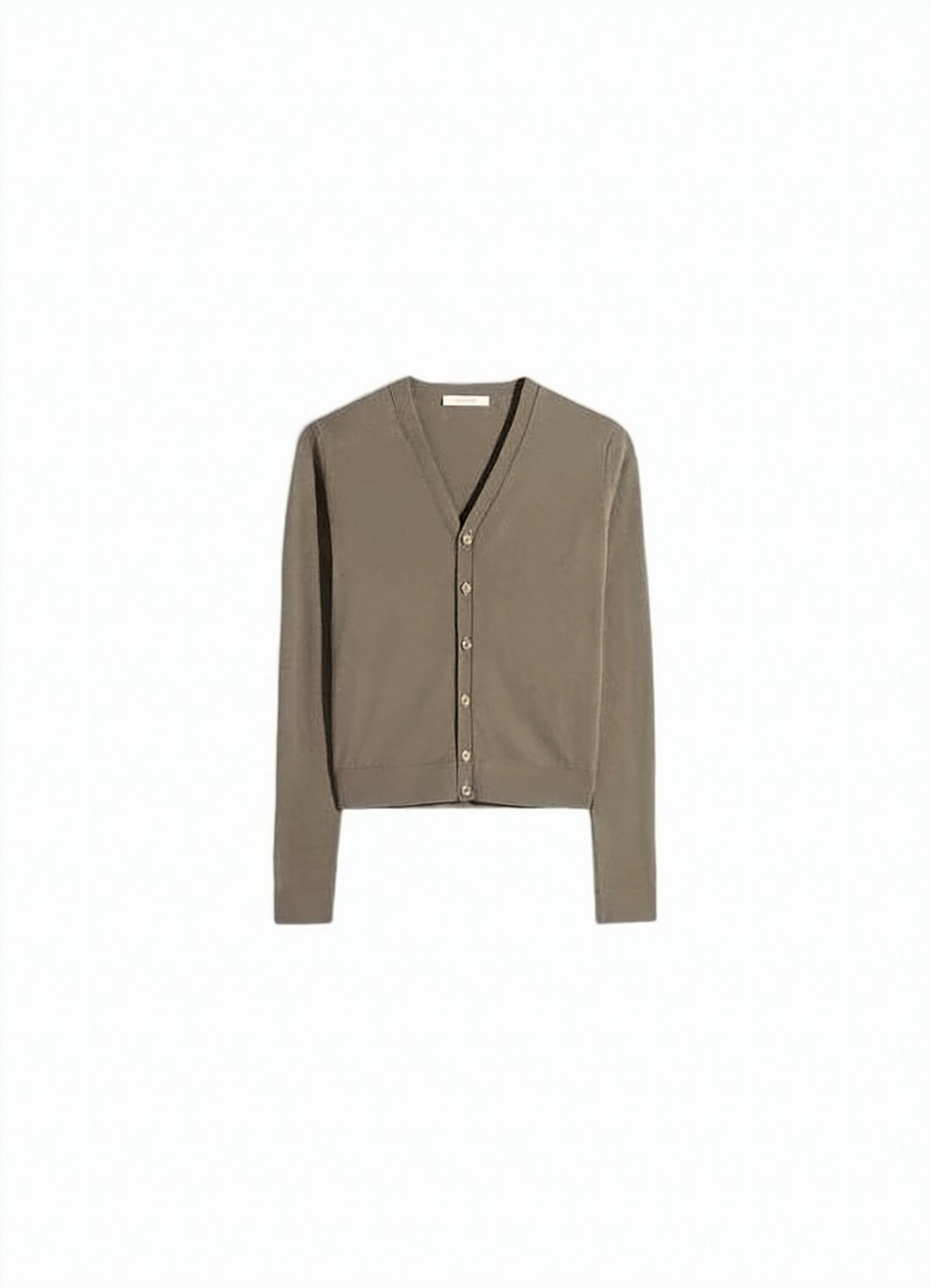 Cropped Cardigan with V-Neckline