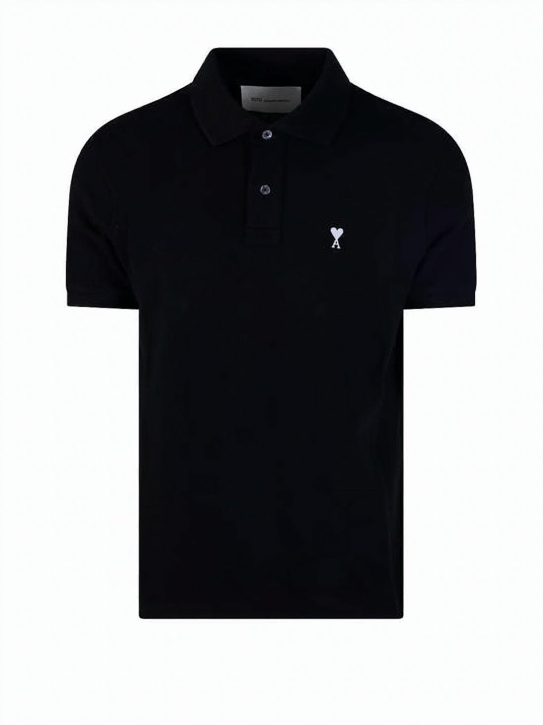 Small Heart Logo Polo Shirt with Traditional Collar