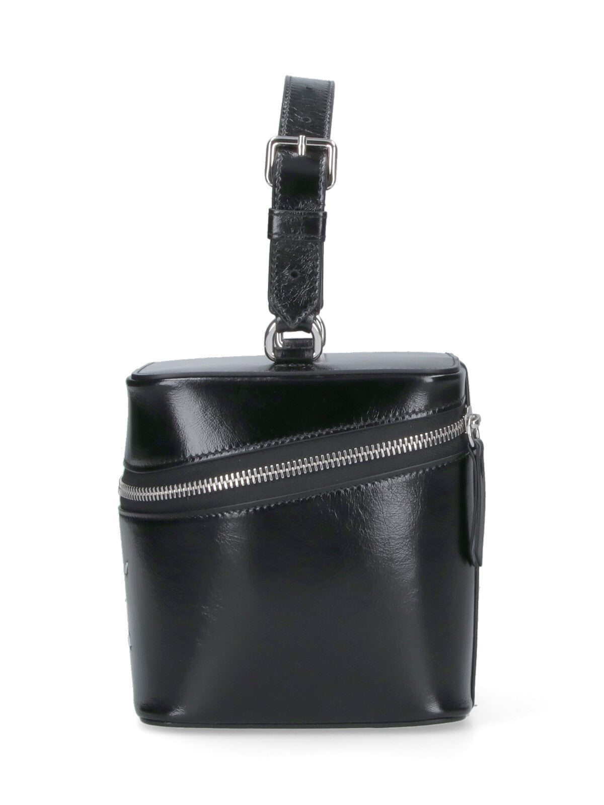 Structured Black Minimalist Bag With Smooth Finish