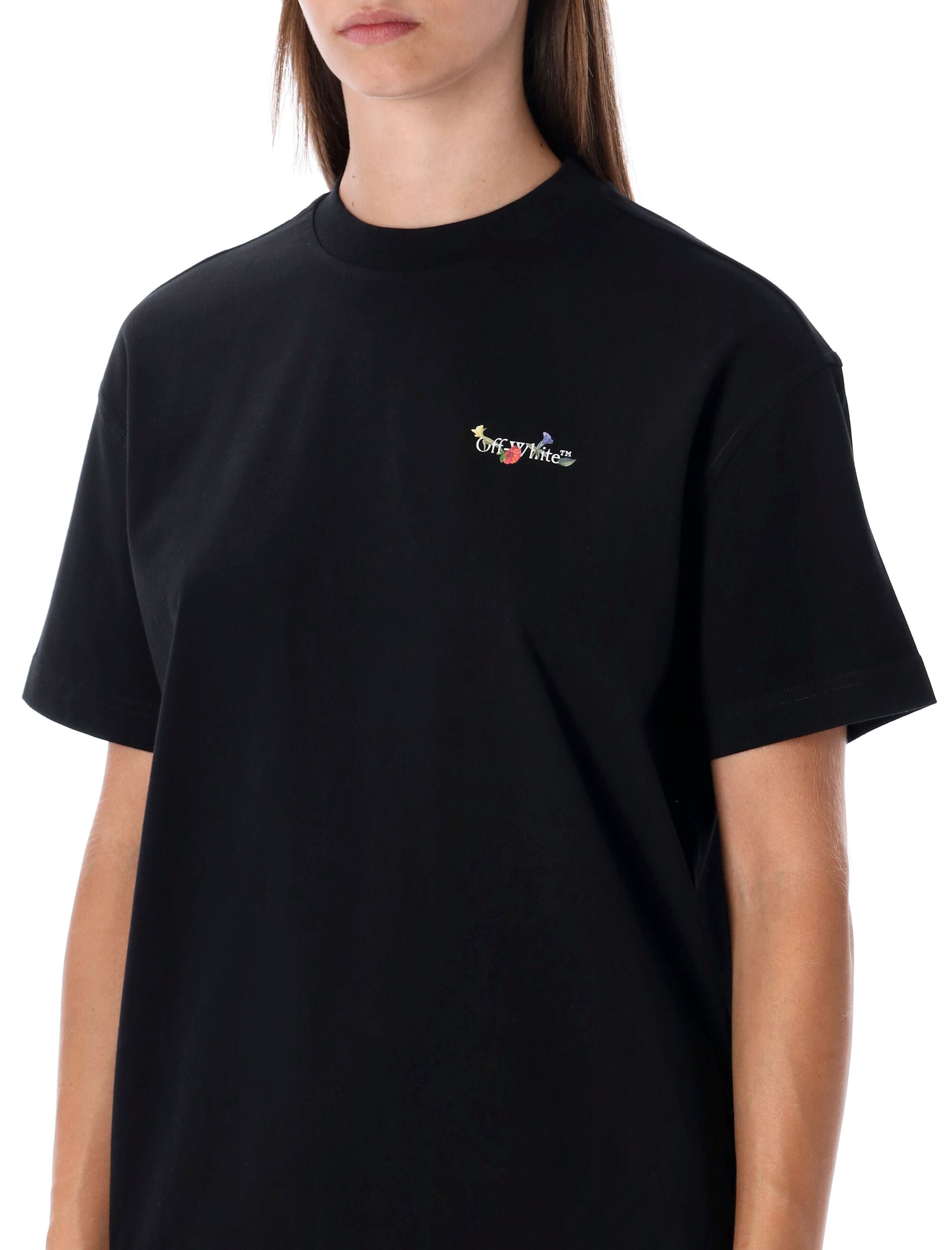 Arrow Glass Flower Cotton Logo T-Shirt