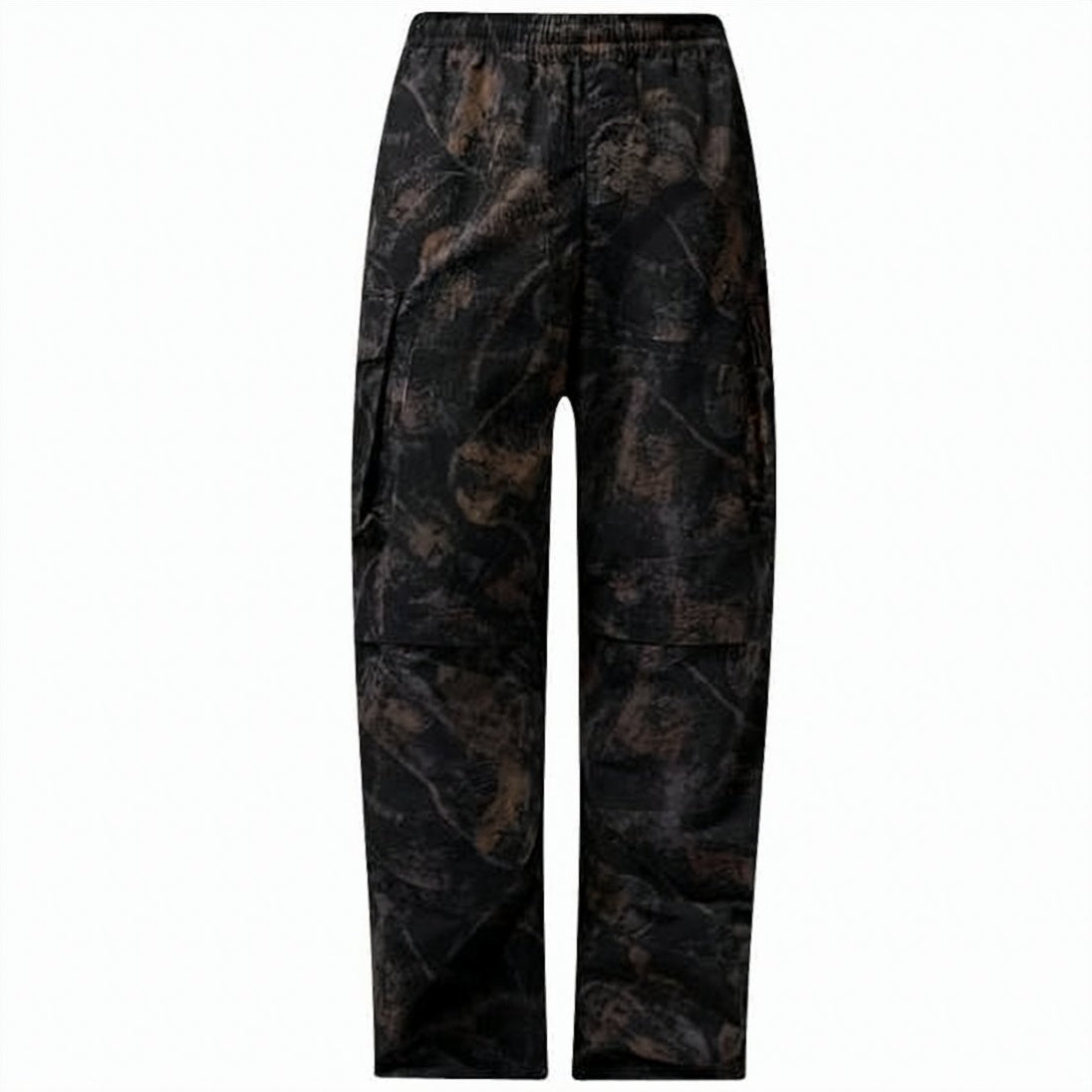 Straight Fit Cargo Pants with Abstract Earthy Pattern