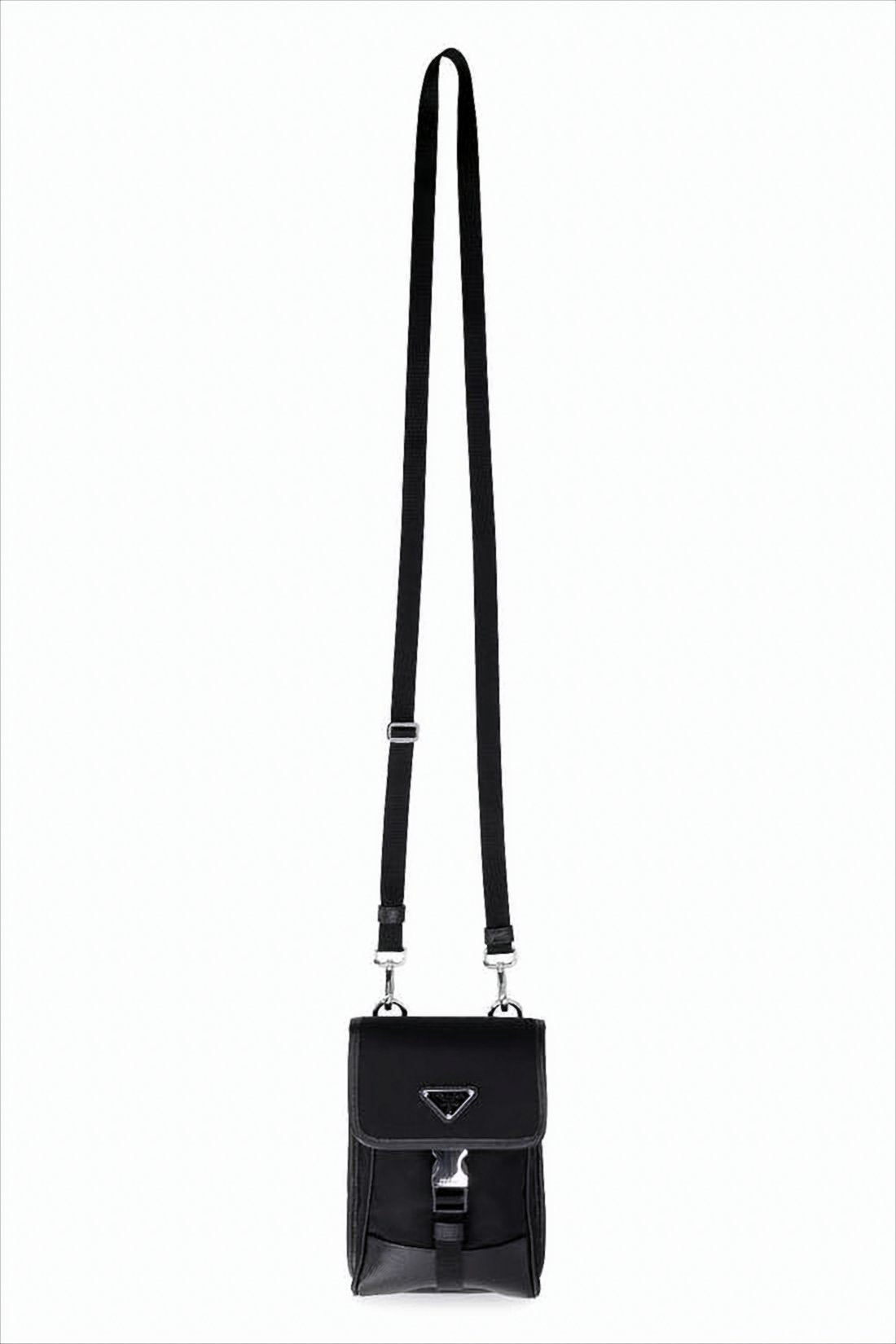 Structured Black Crossbody Bag with Signature Logo Emblem