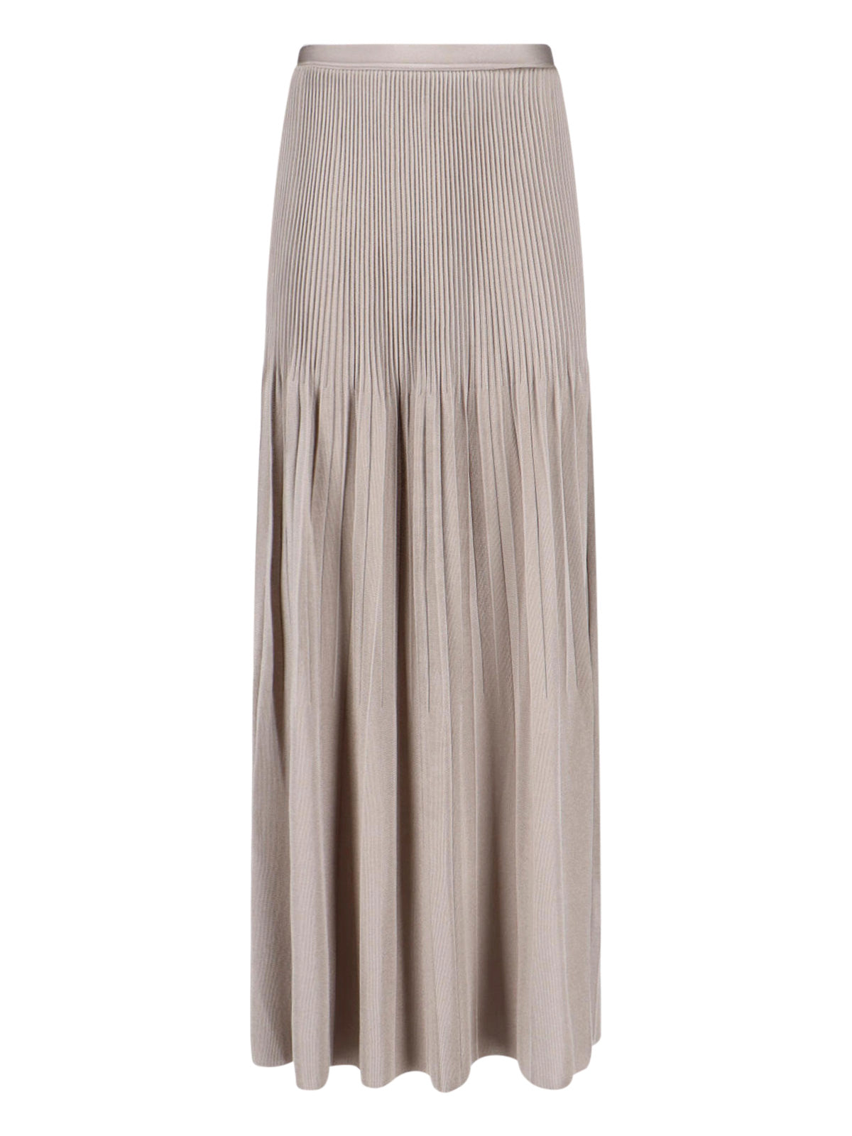 Pleated Maxi Skirt Grey