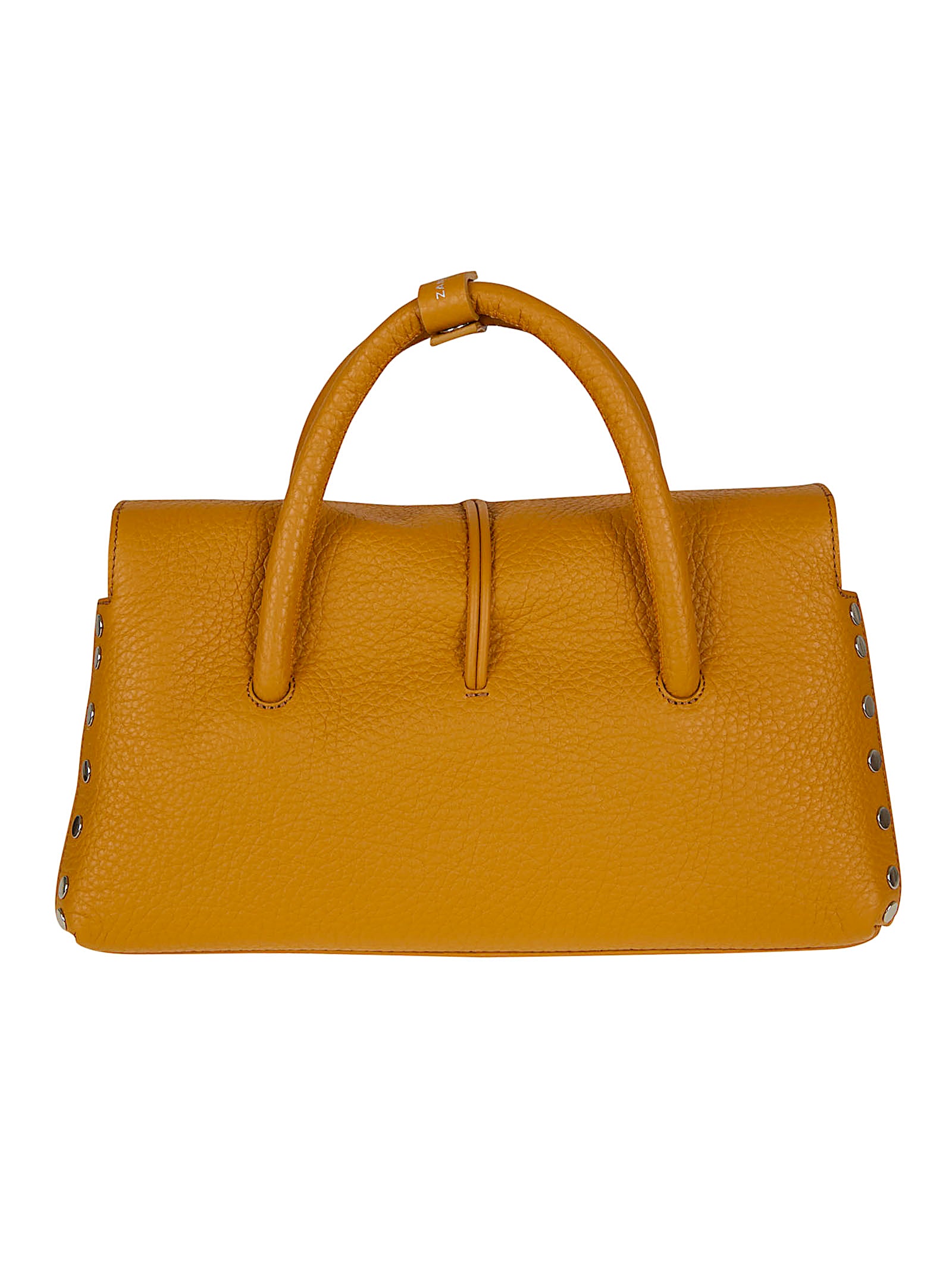 Structured Roll-Top Calf Leather Shoulder Bag