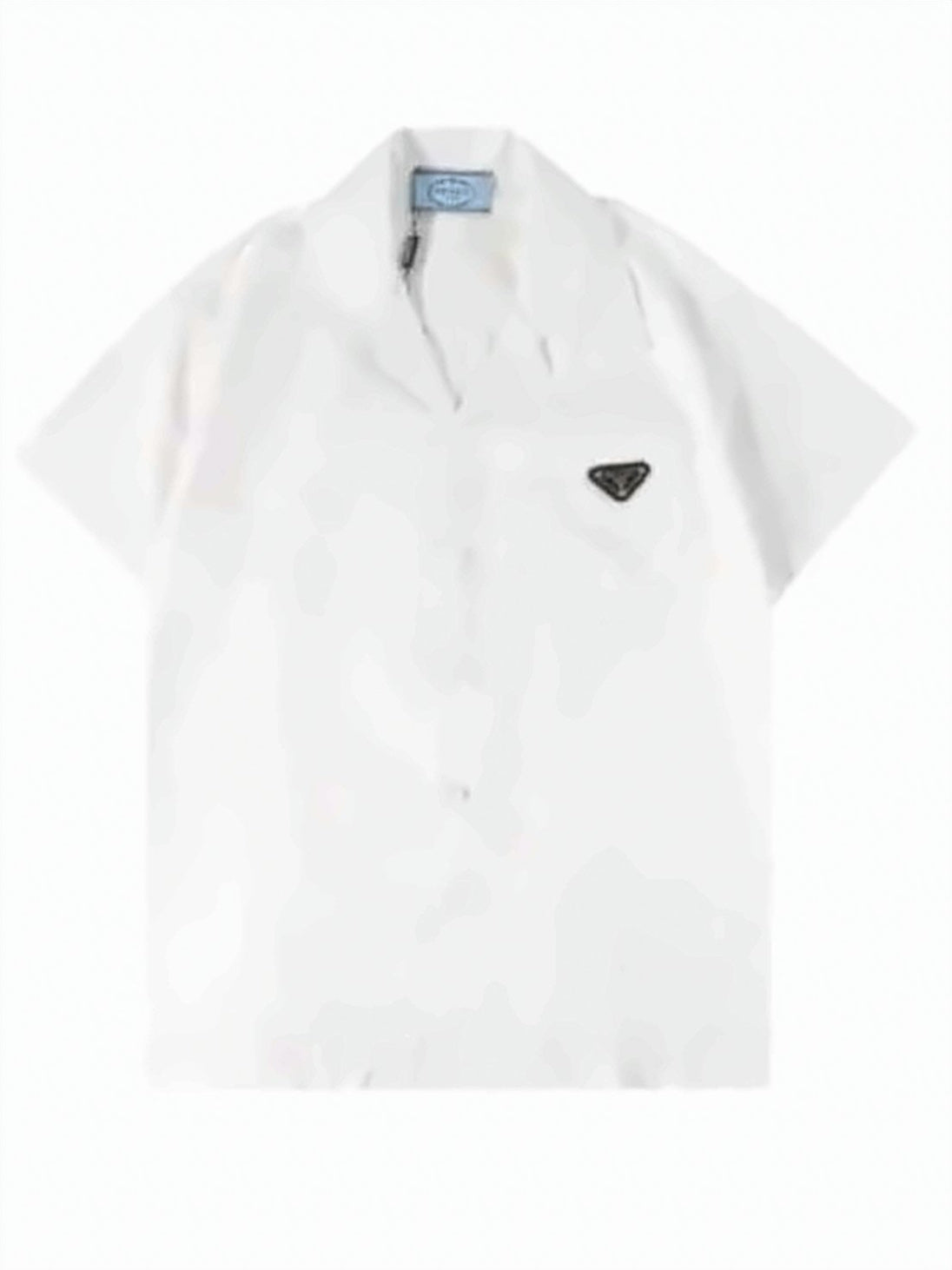 Short-Sleeved Button-Down Shirt with Design