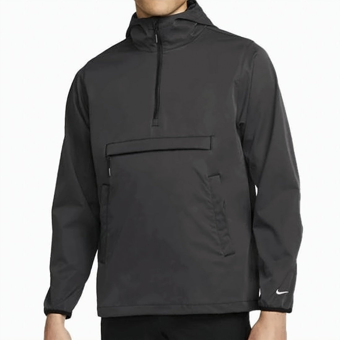 Black Pullover Jacket with Half-Zip
