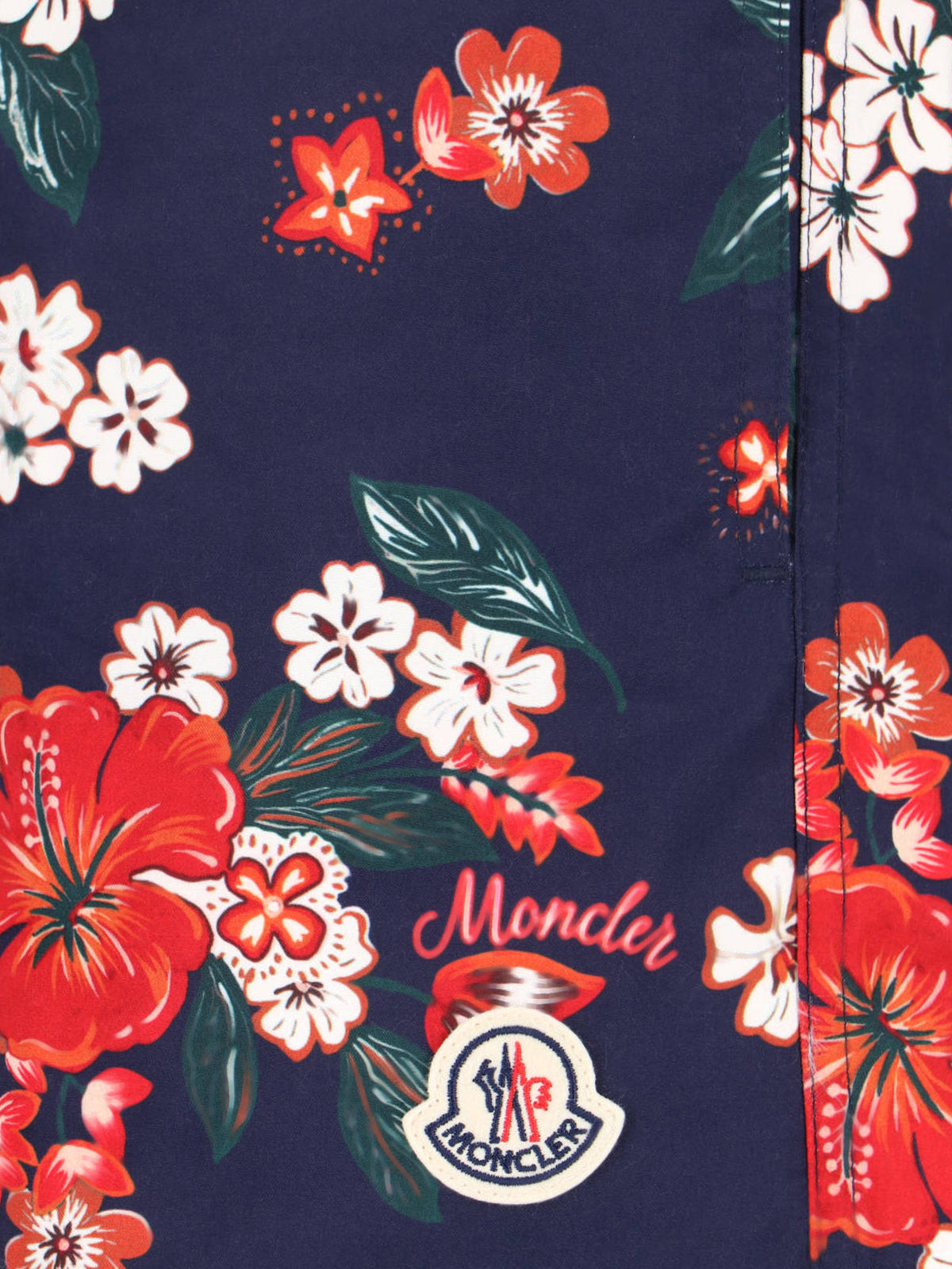 Blue All-Over Floral Pattern Swim Shorts