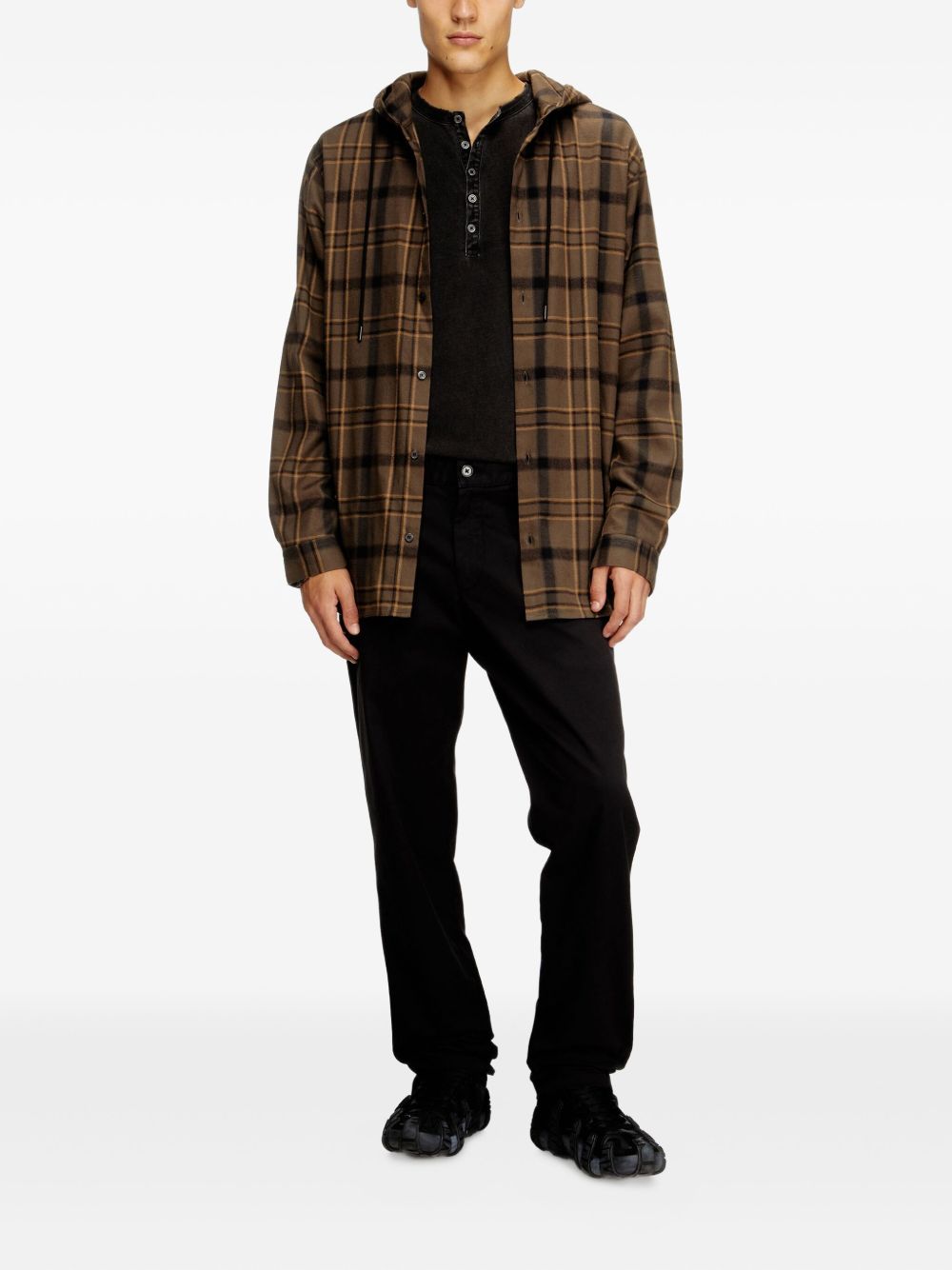 Sleek Black Trousers with Utility Pocket