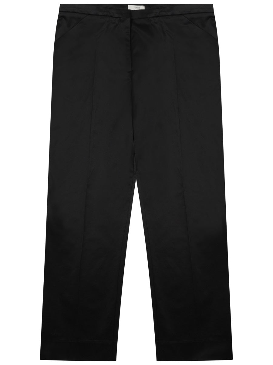 Cropped Straight Pants With Tailored Fit And Minimalist Design