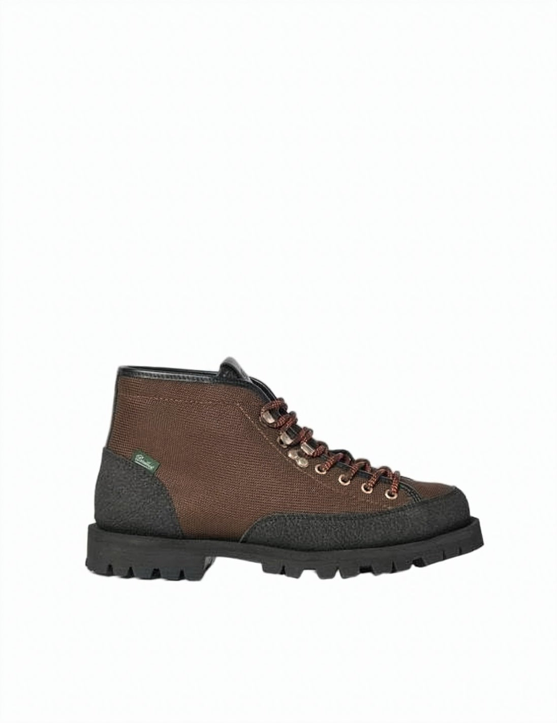 Canvas Brown Boots with Textured Overlays
