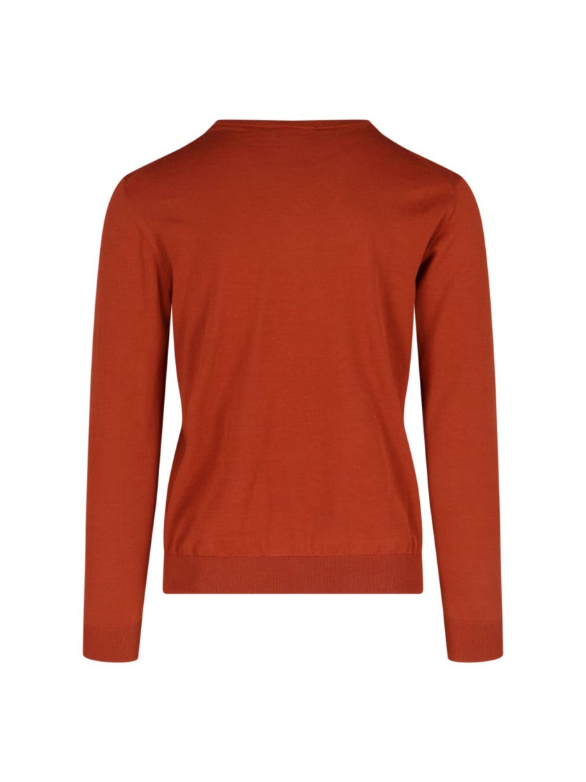 V-Neck Sweater – Orange