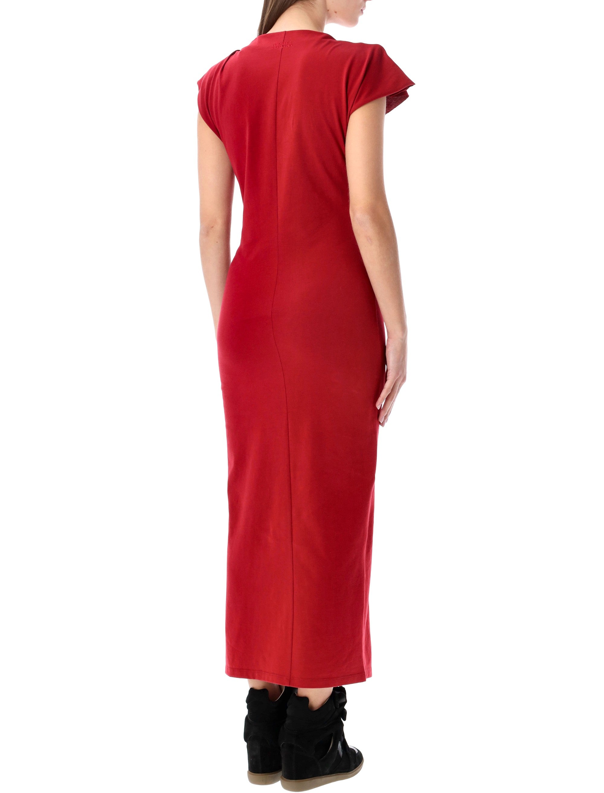 Isabel Marant Nadela Cotton Draped Maxi Dress