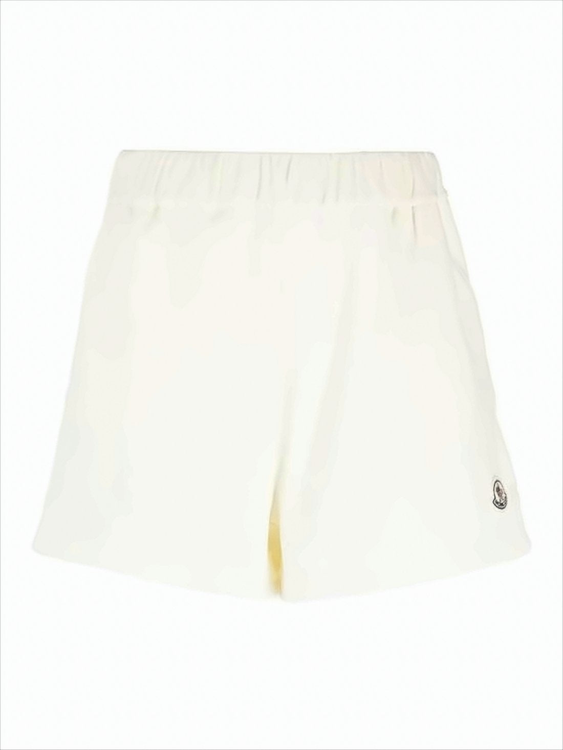 White Shorts with Elastic Waistband