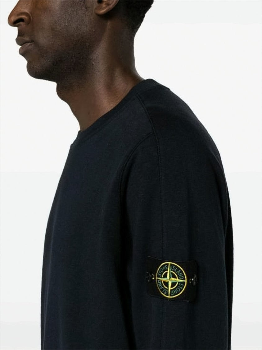 Black Long-Sleeve Crewneck Sweatshirt