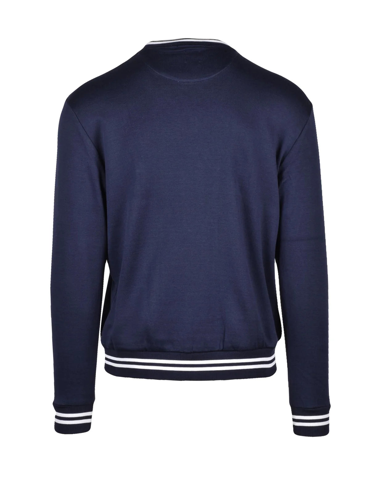 Blue Cotton Polyamide Crewneck Sweatshirt