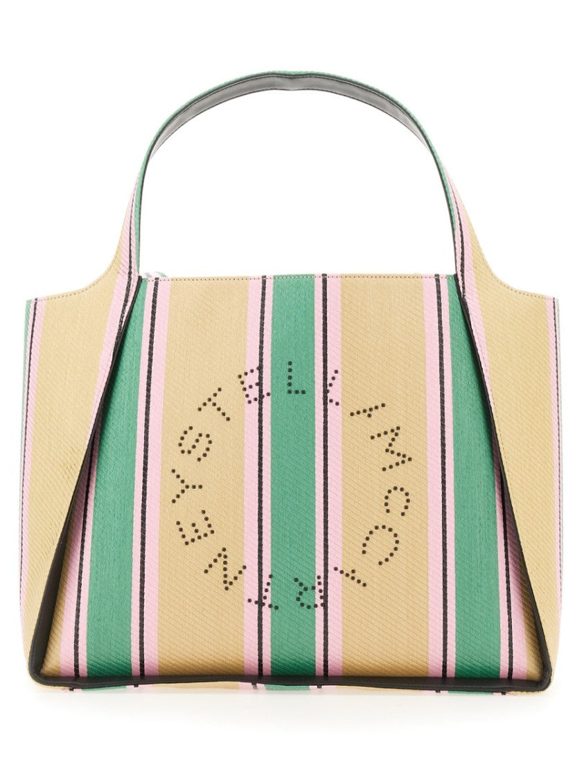 Tote Bag With Double Handles And Logo Detail