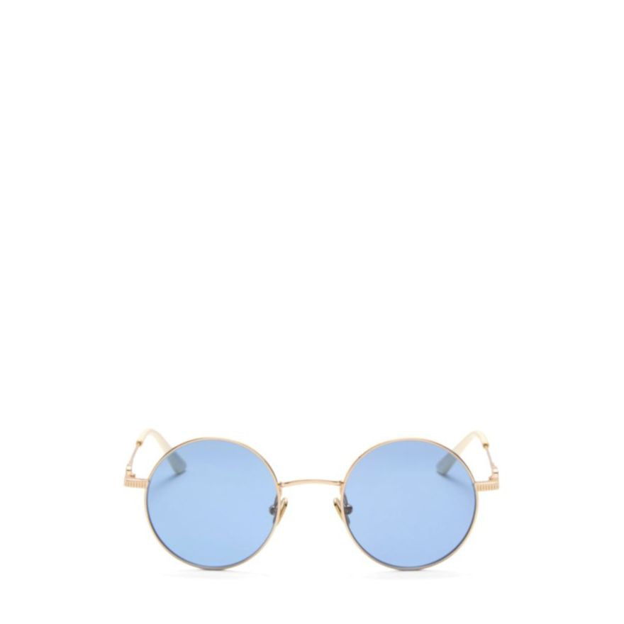 Vls-173 Gold Metal Round Sunglasses