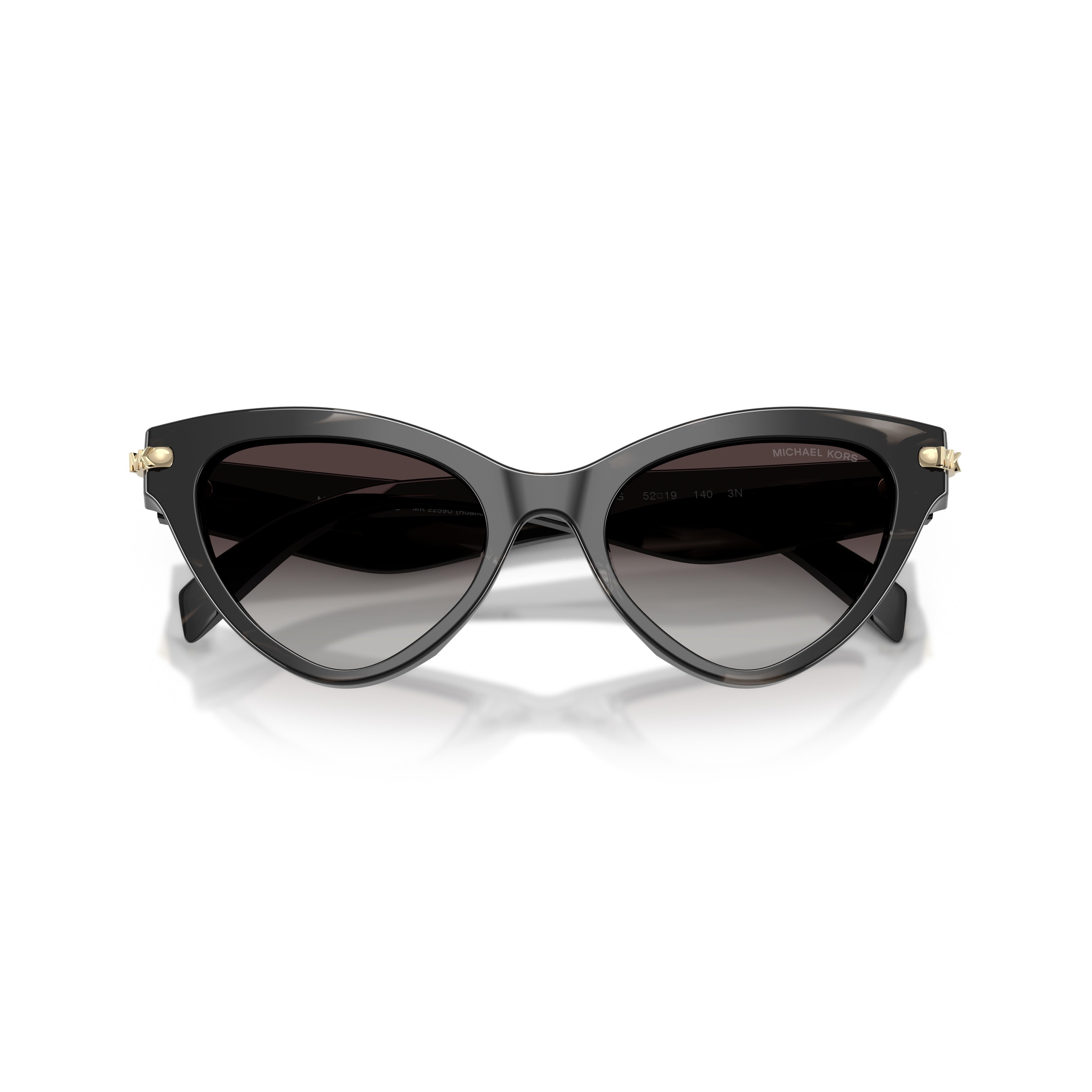 0mk2259u Cat-Eye Sunglasses with Glossy Black Acetate Frame