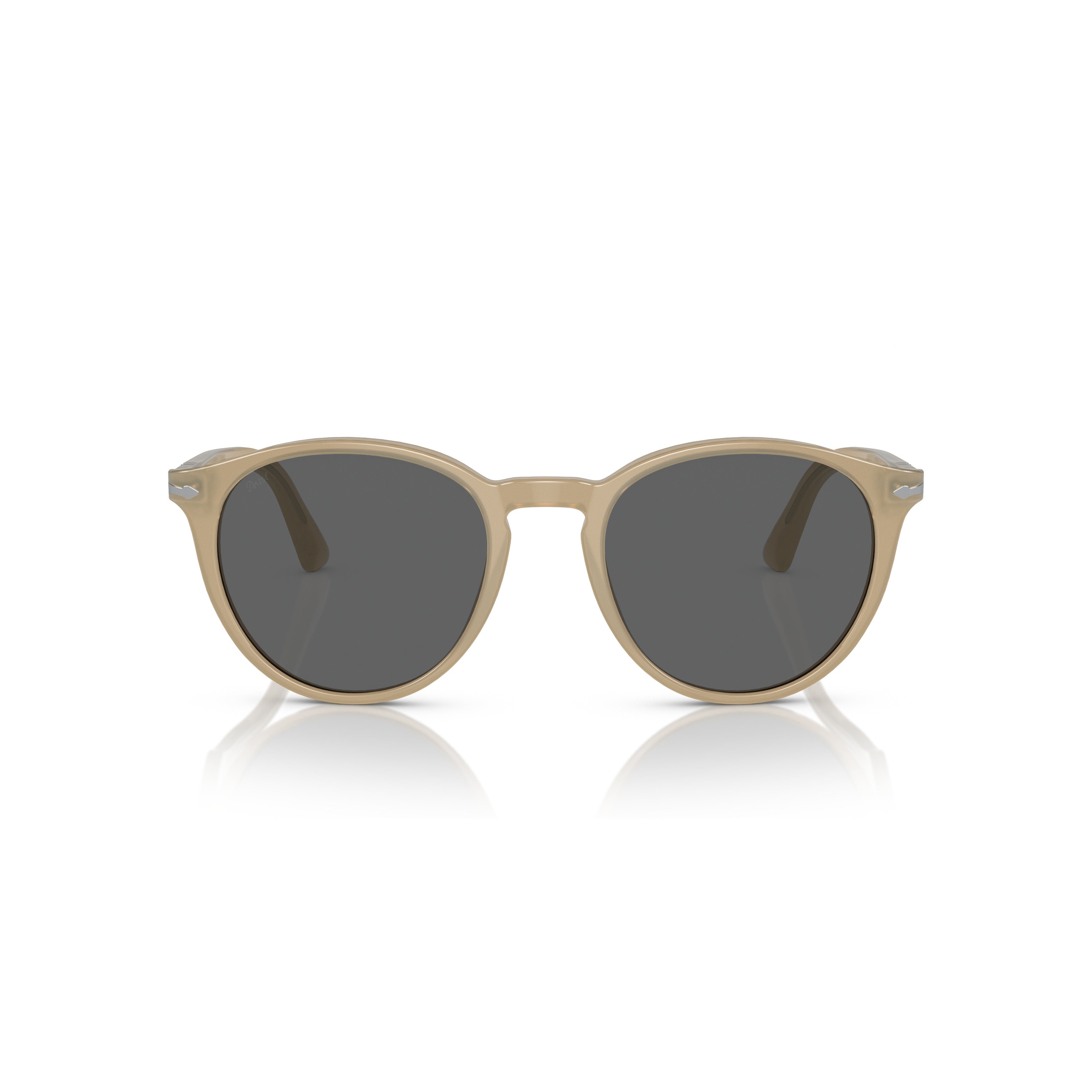 0po3152s Translucent Beige Acetate Sunglasses with Keyhole Bridge