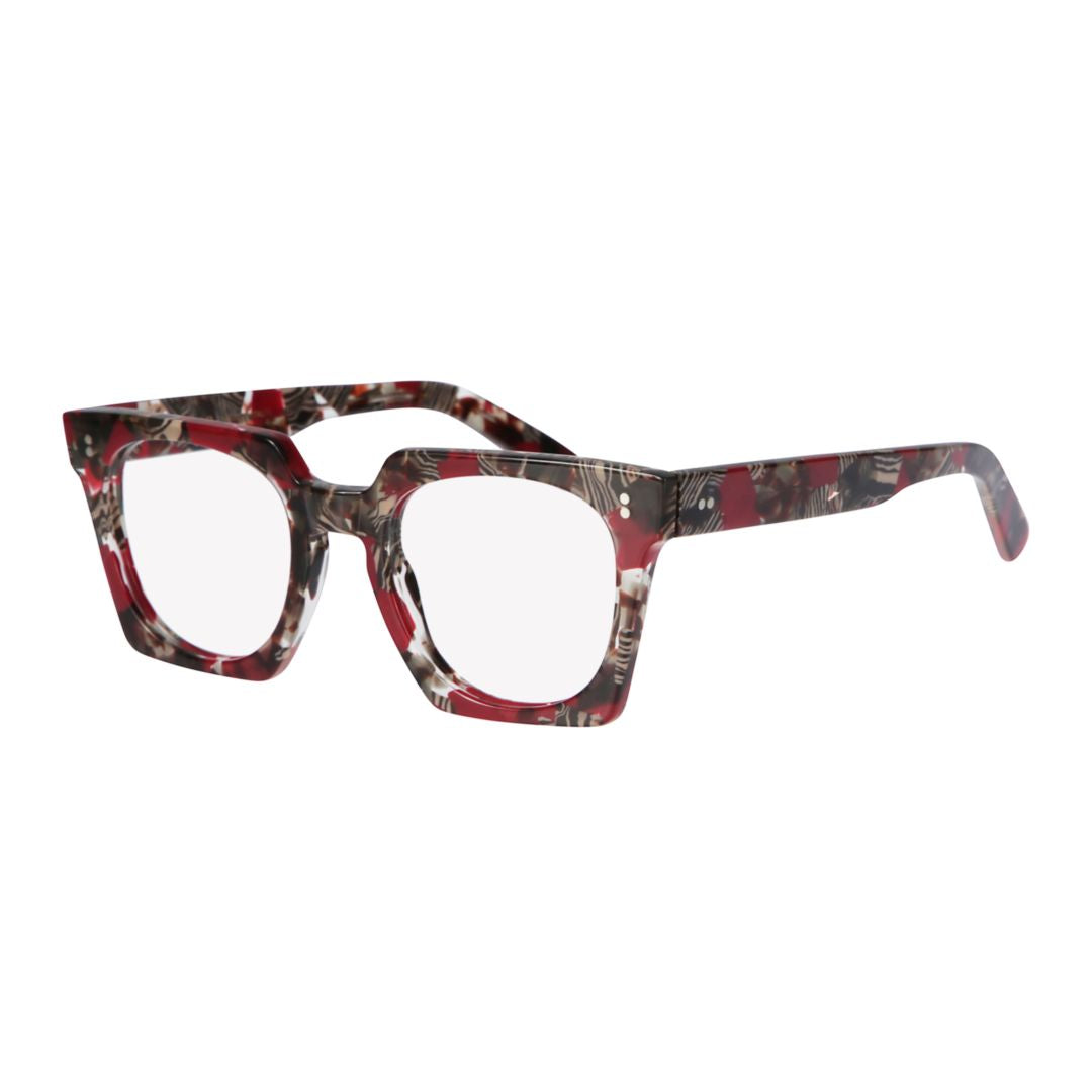 Maya Oversized Square Frame Sunglasses with Marbled Pattern