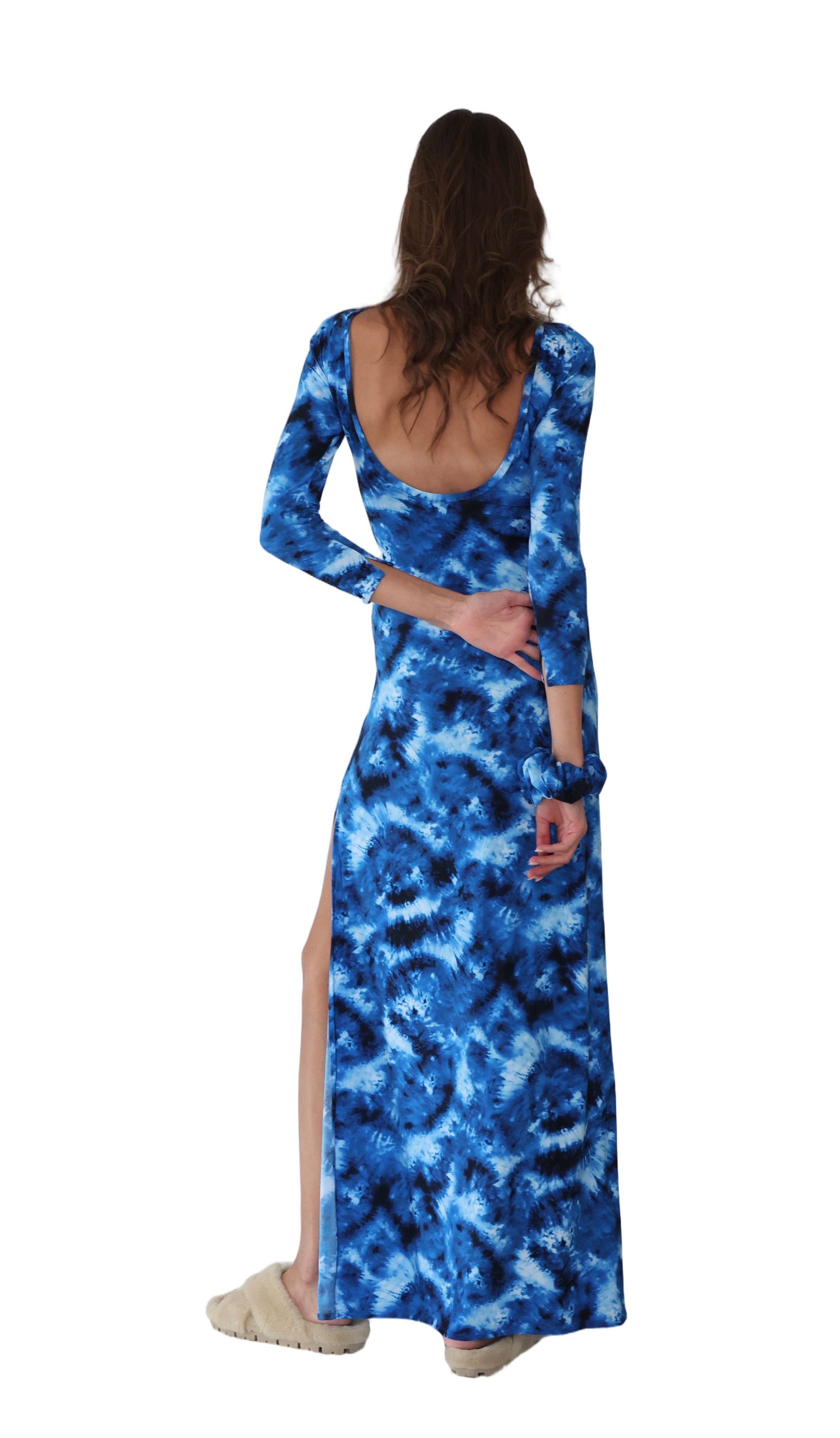 Blue Abstract Maha Dress