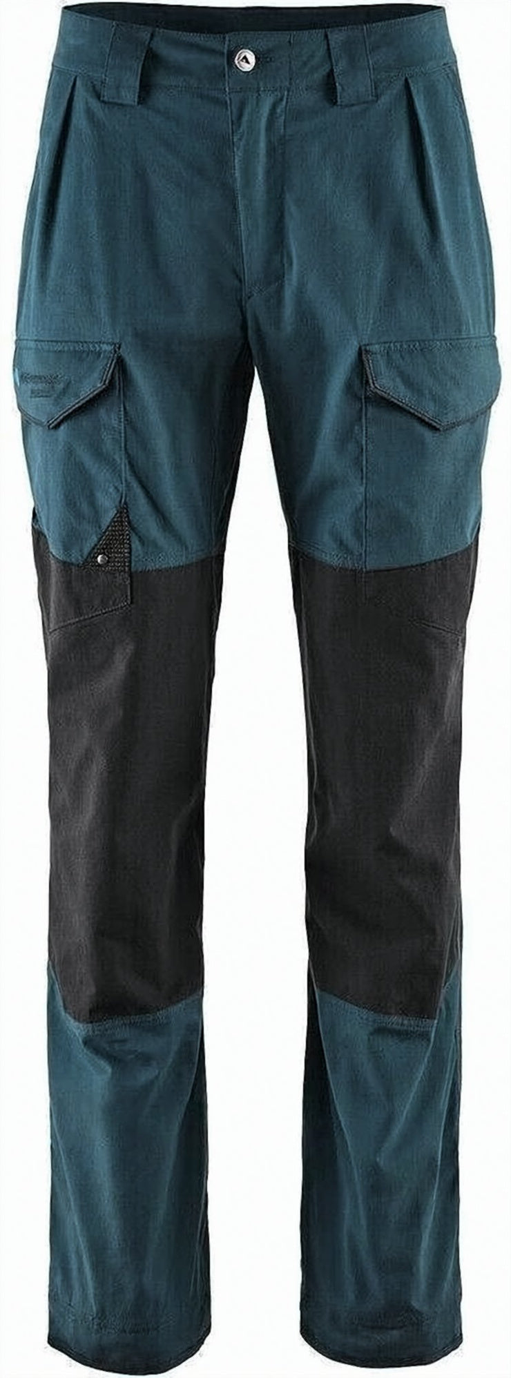 Two-Tone Straight Pants with Reinforced Panels