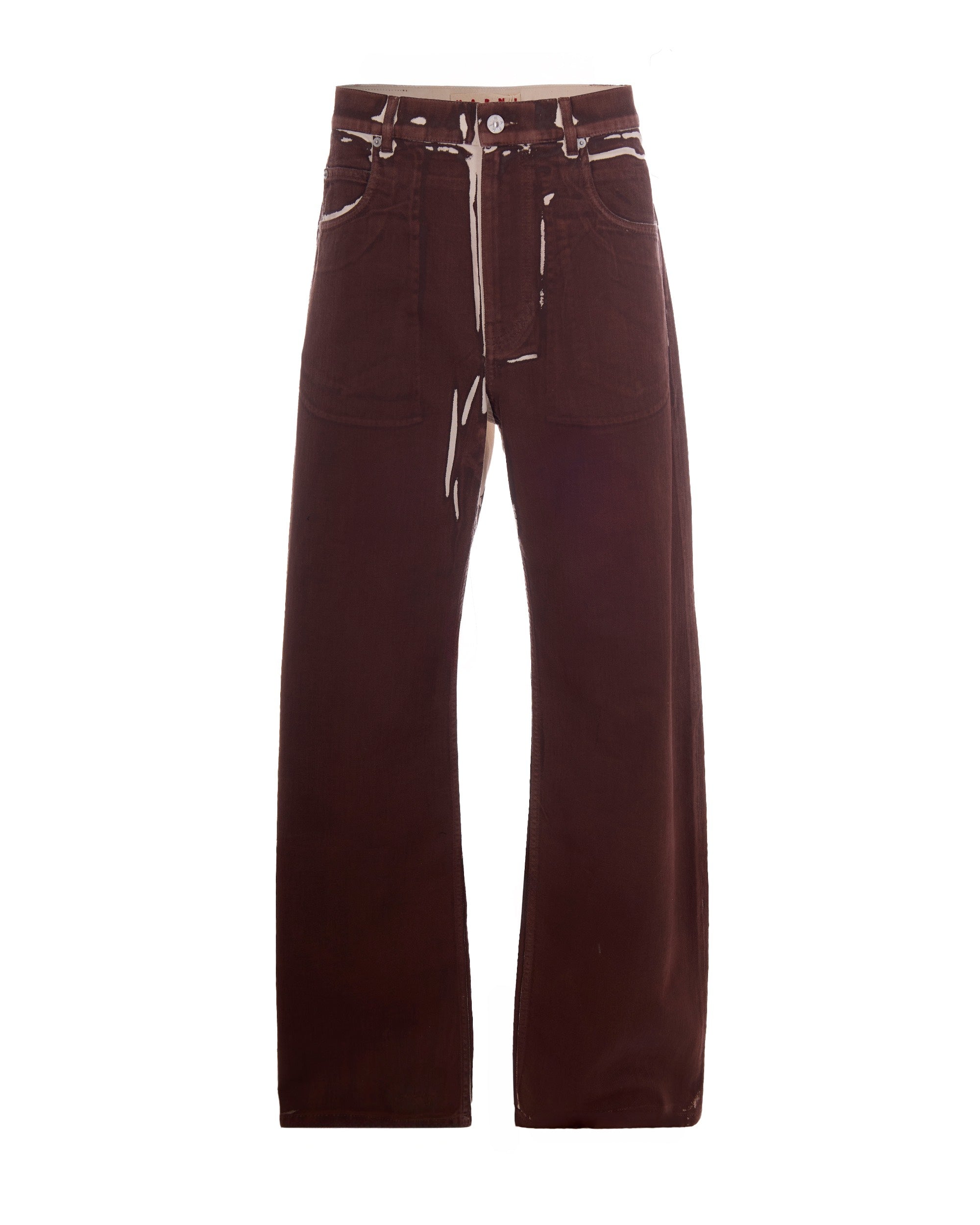 Tobacco Denim Wide Pants