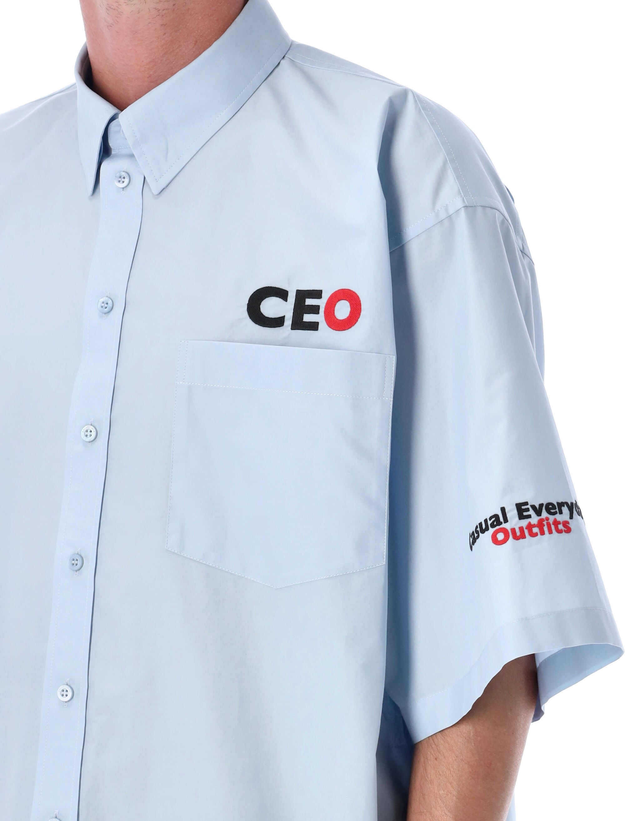 Ceo Uniform Logo Short Sleeve Oversized Shirt