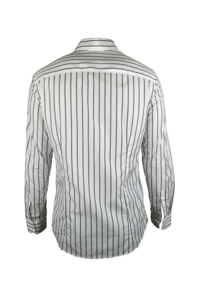 Slim Fit White Cotton Shirt